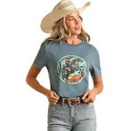 Graphic Tee by Rock & Roll ~ Lt Navy - Image 2