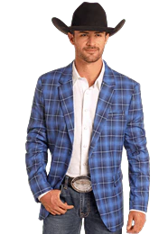 Men's Plaid Blazer by Rock & Roll