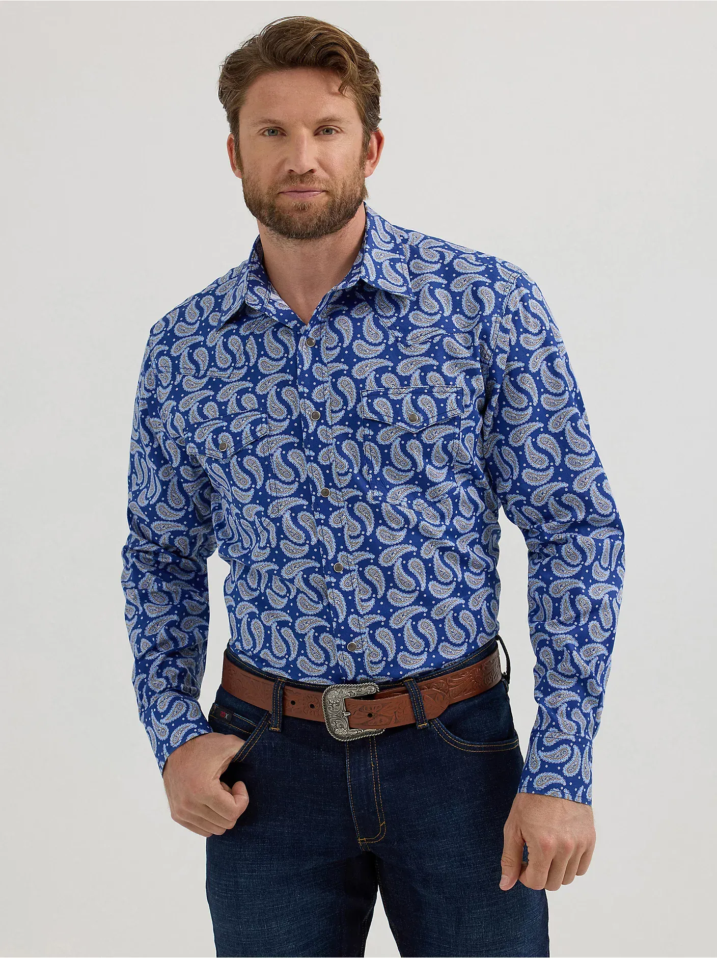Men's Wrangler 20X Print ~ Royal Paisley