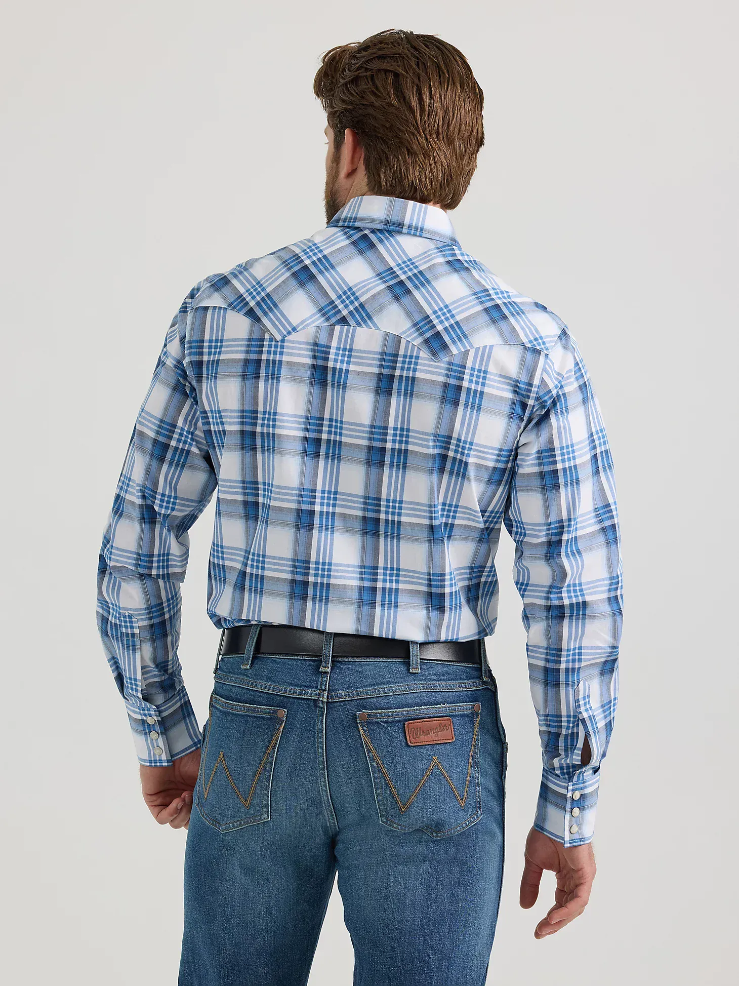 Men's Wrangler Retro Plaid ~ Blue - Image 2