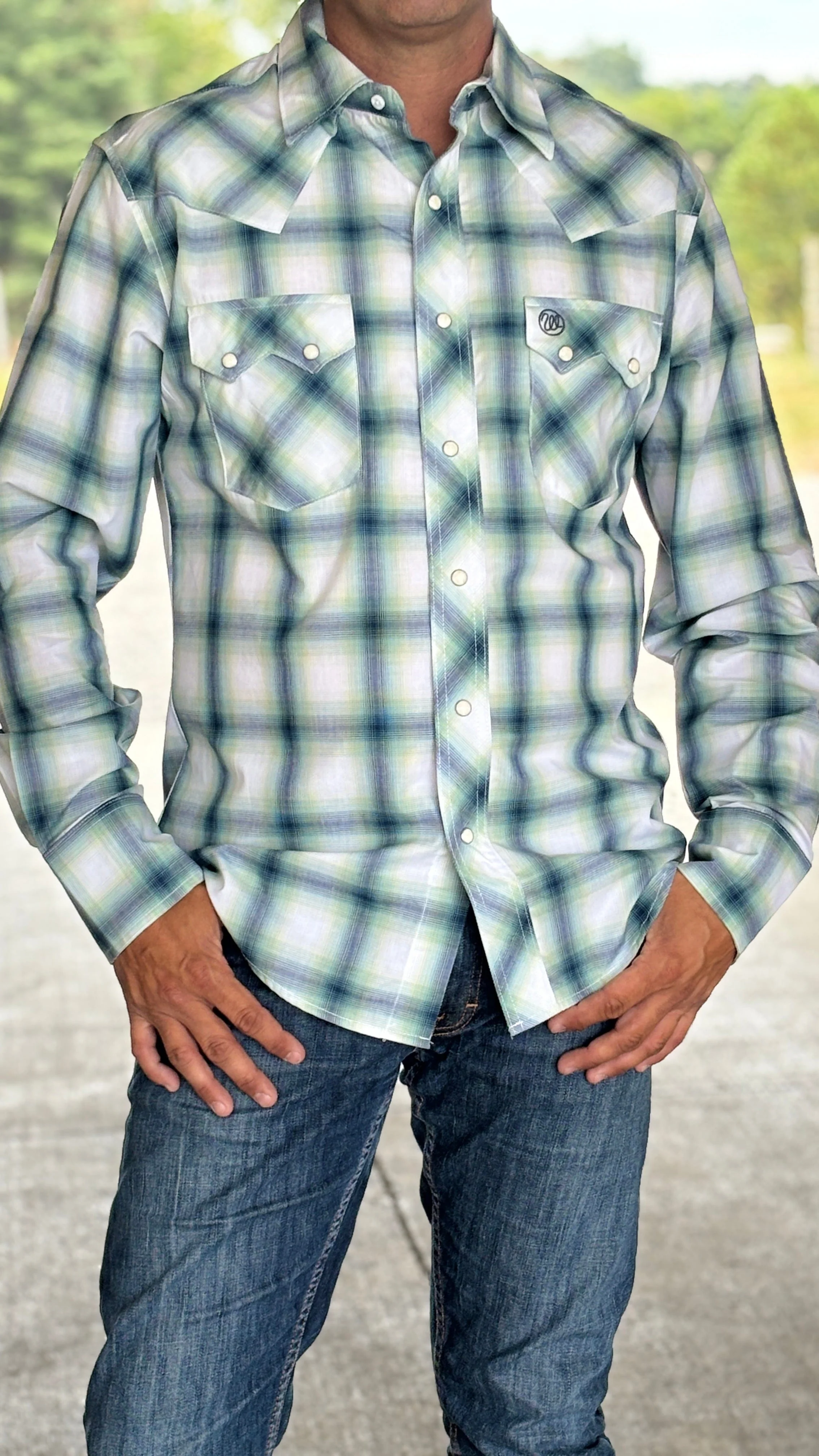 Men's Wrangler Retro Plaid ~ Teal