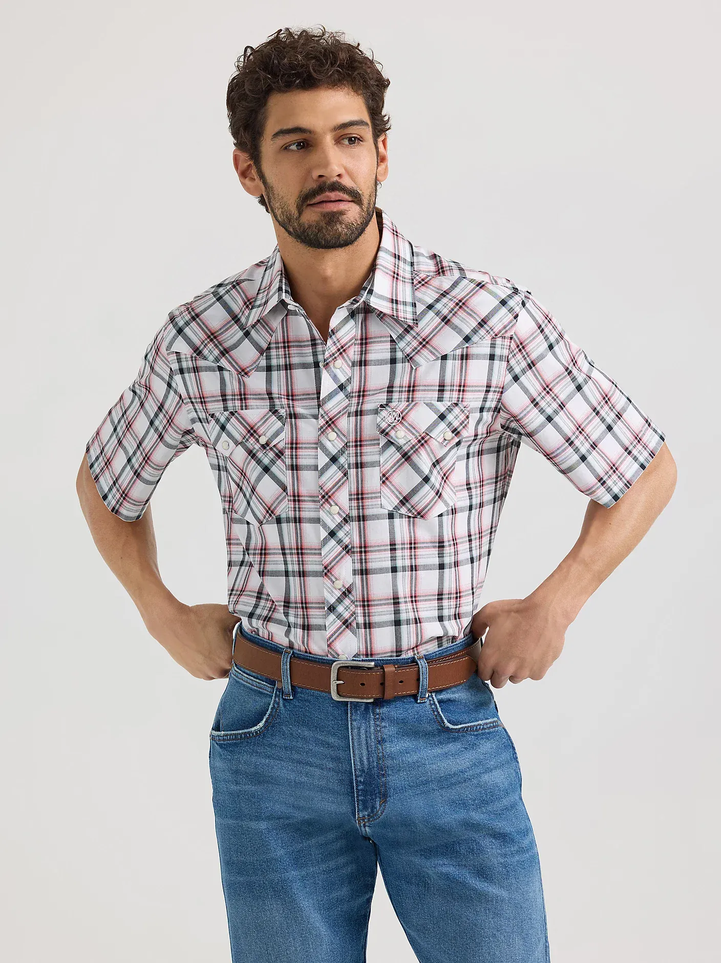Men's Wrangler Retro Plaid ~Frosted Red