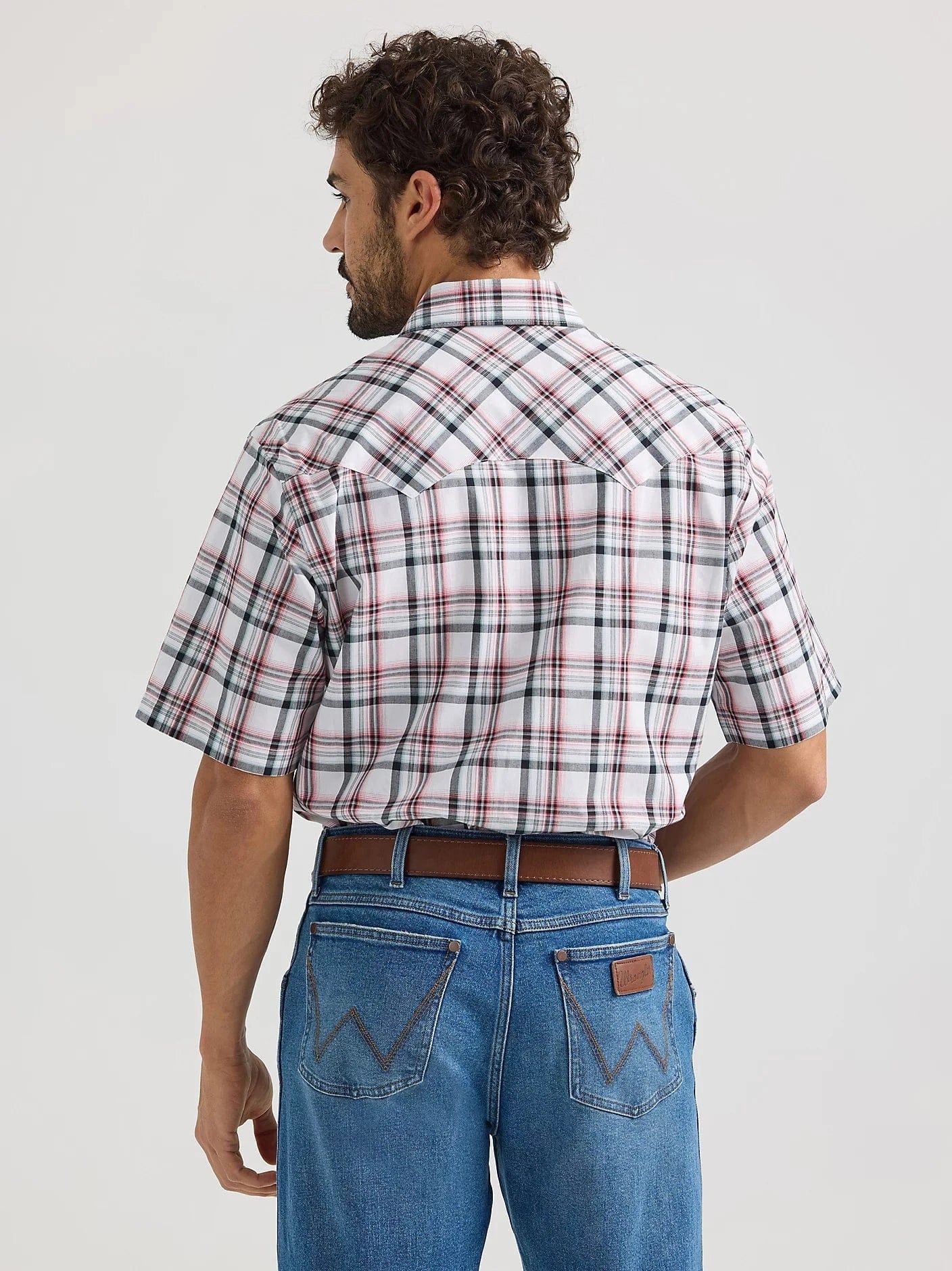 Men's Wrangler Retro Plaid ~Frosted Red - Image 2