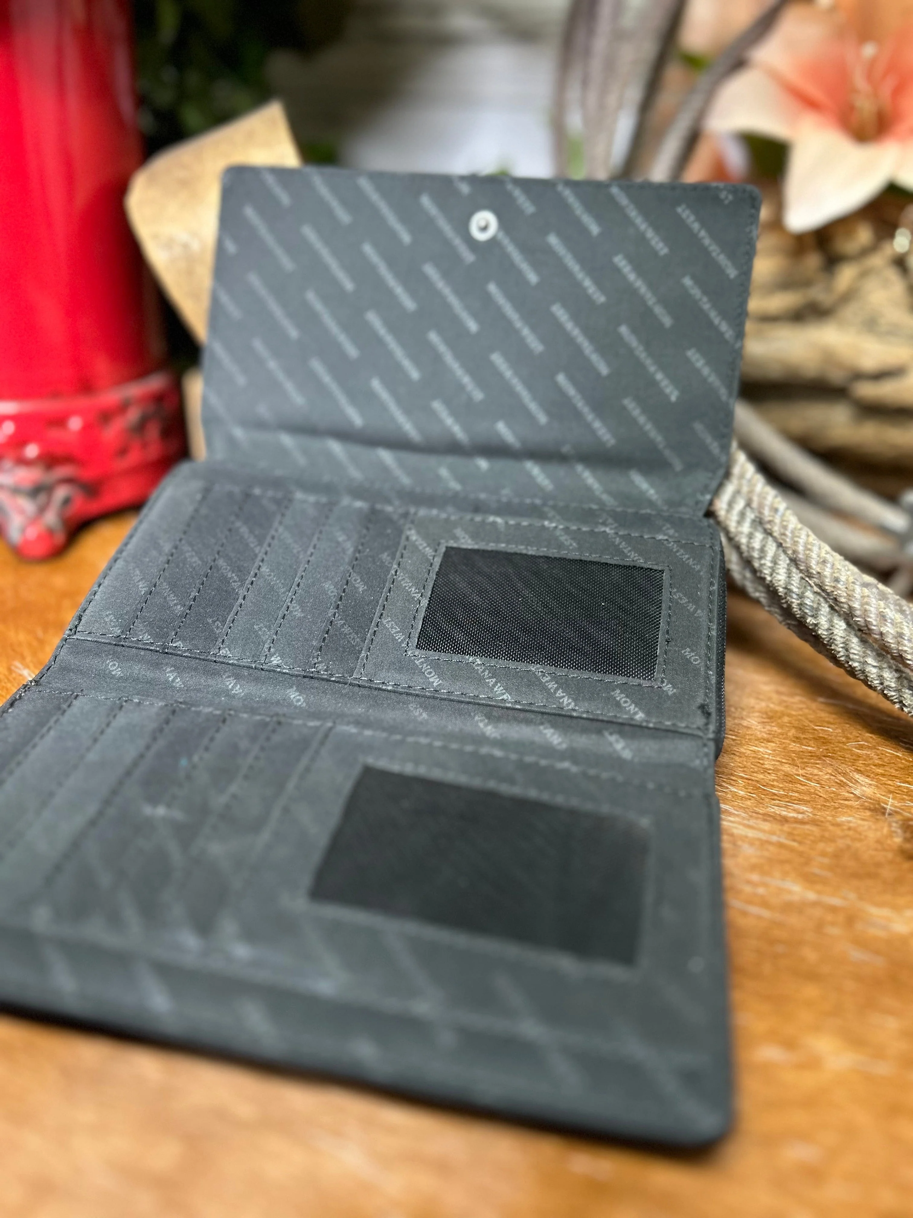 Montana West Cross Concho Wallet ~ Black - Image 3