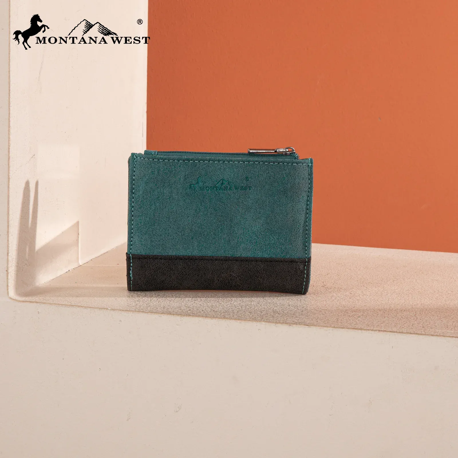 MW Embroidered Wallet ~ Turquoise - Image 2