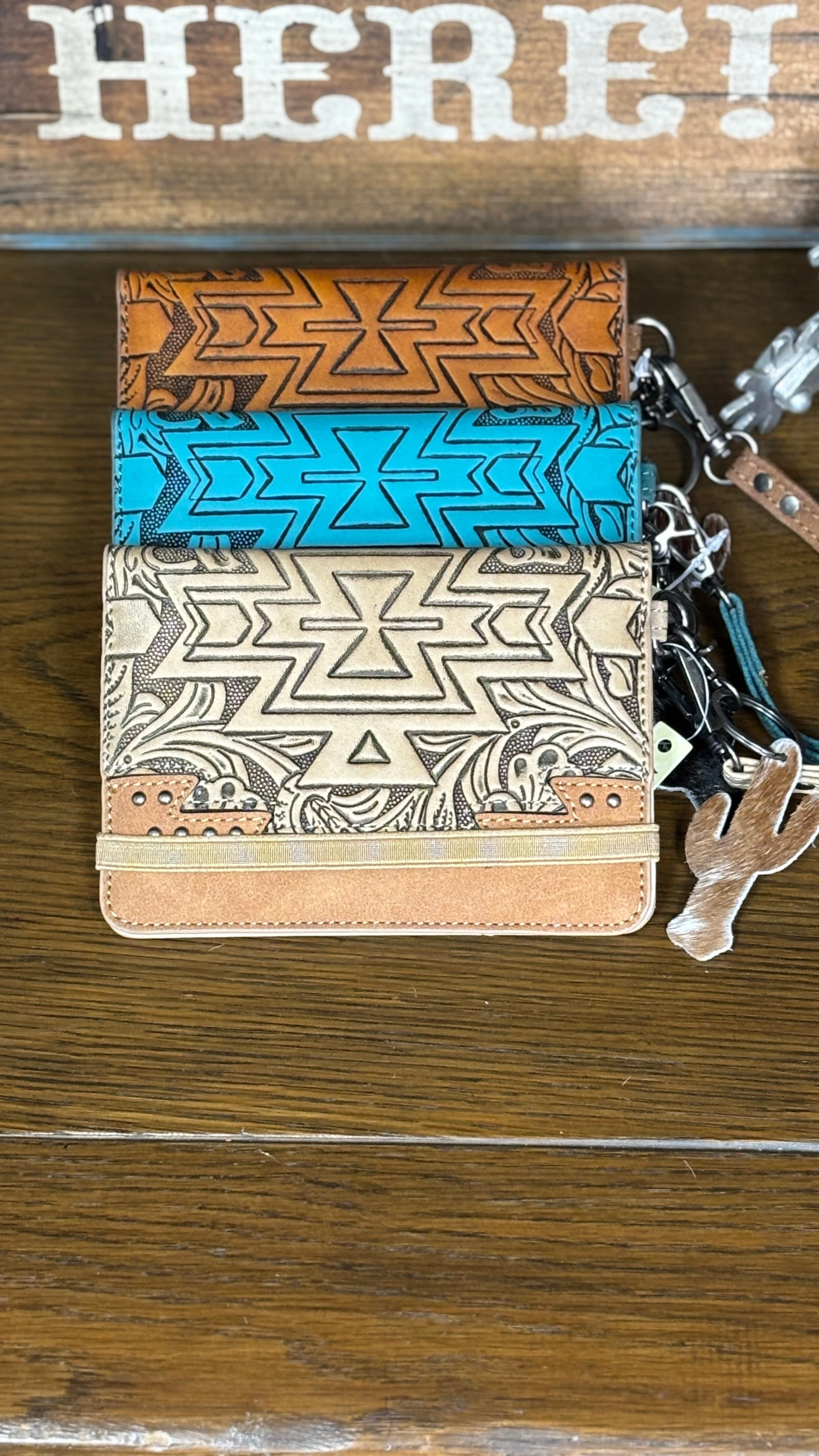 MW Tooled Aztec Collection Wrap Wallet