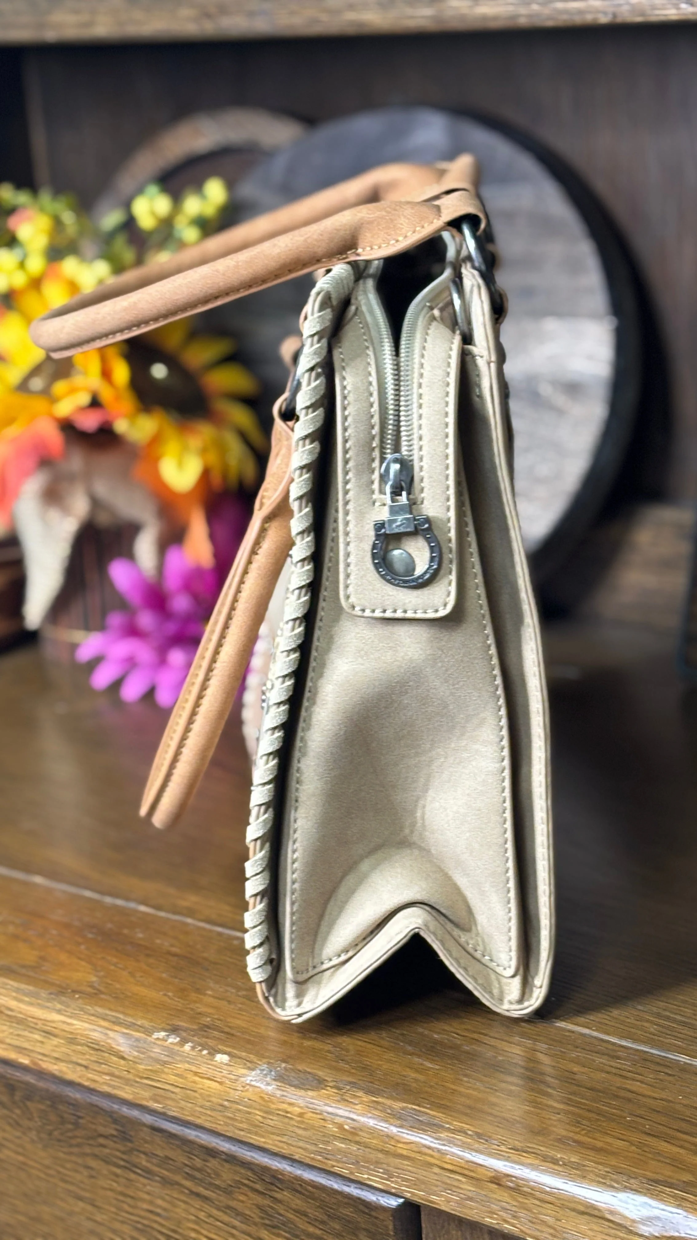 MW Tooled Aztec Concealed Carry Tote/Crossbody - Image 2