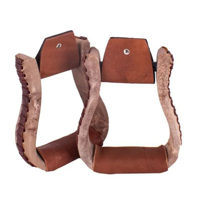 Natural Rawhide Leather Stirrups