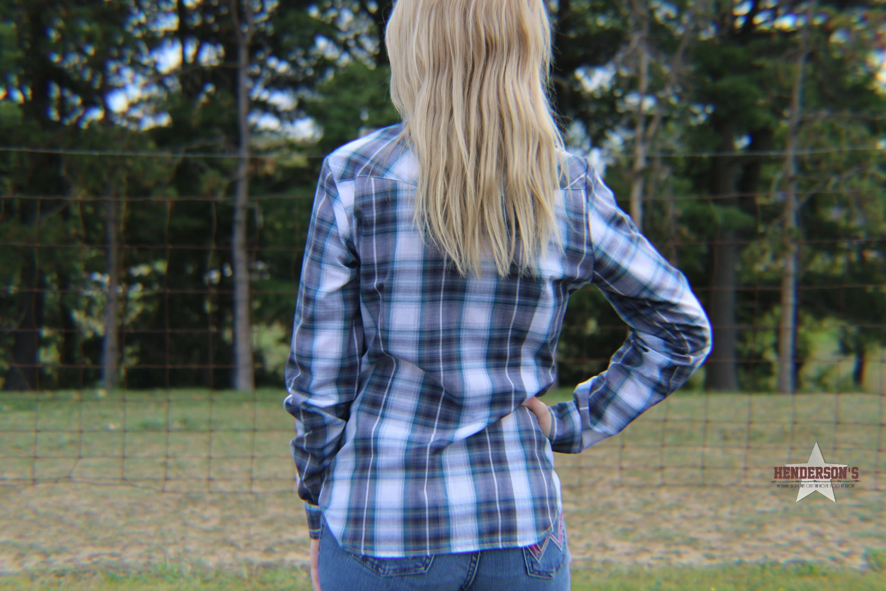 Navy Plaid by Roper - Image 2