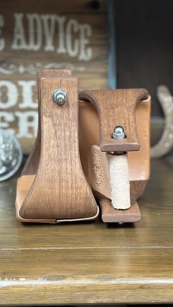 Nettles Stirrups ~ Chisholm Gunstock Oiled ~ 4" - Image 3