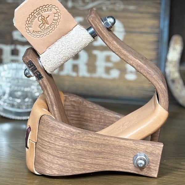 Nettles Stirrups ~ Chisholm Petite Gunstock Oiled ~ 3"