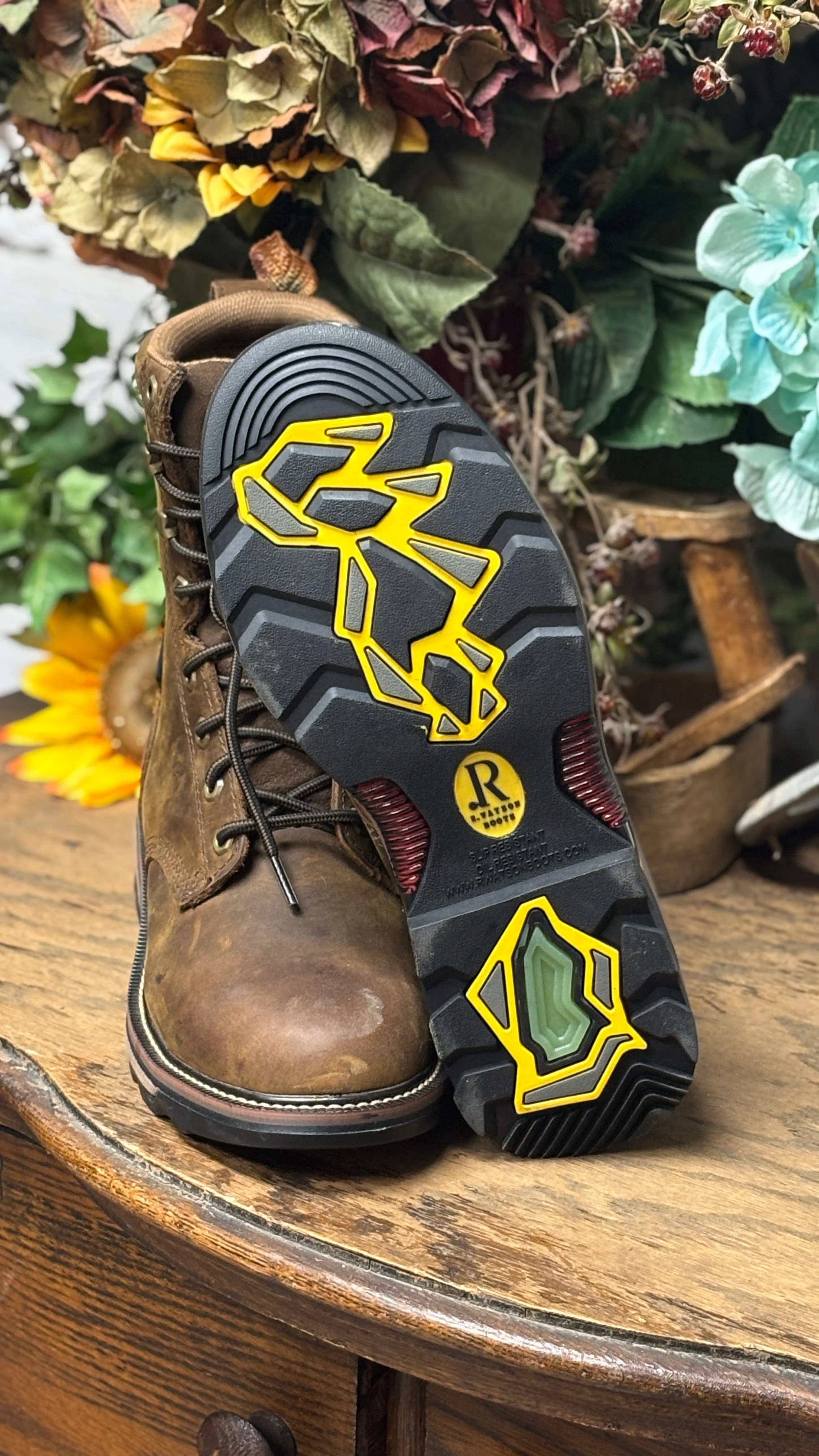 Peanut Lace Up Work Boots ~ Waterproof - Image 4