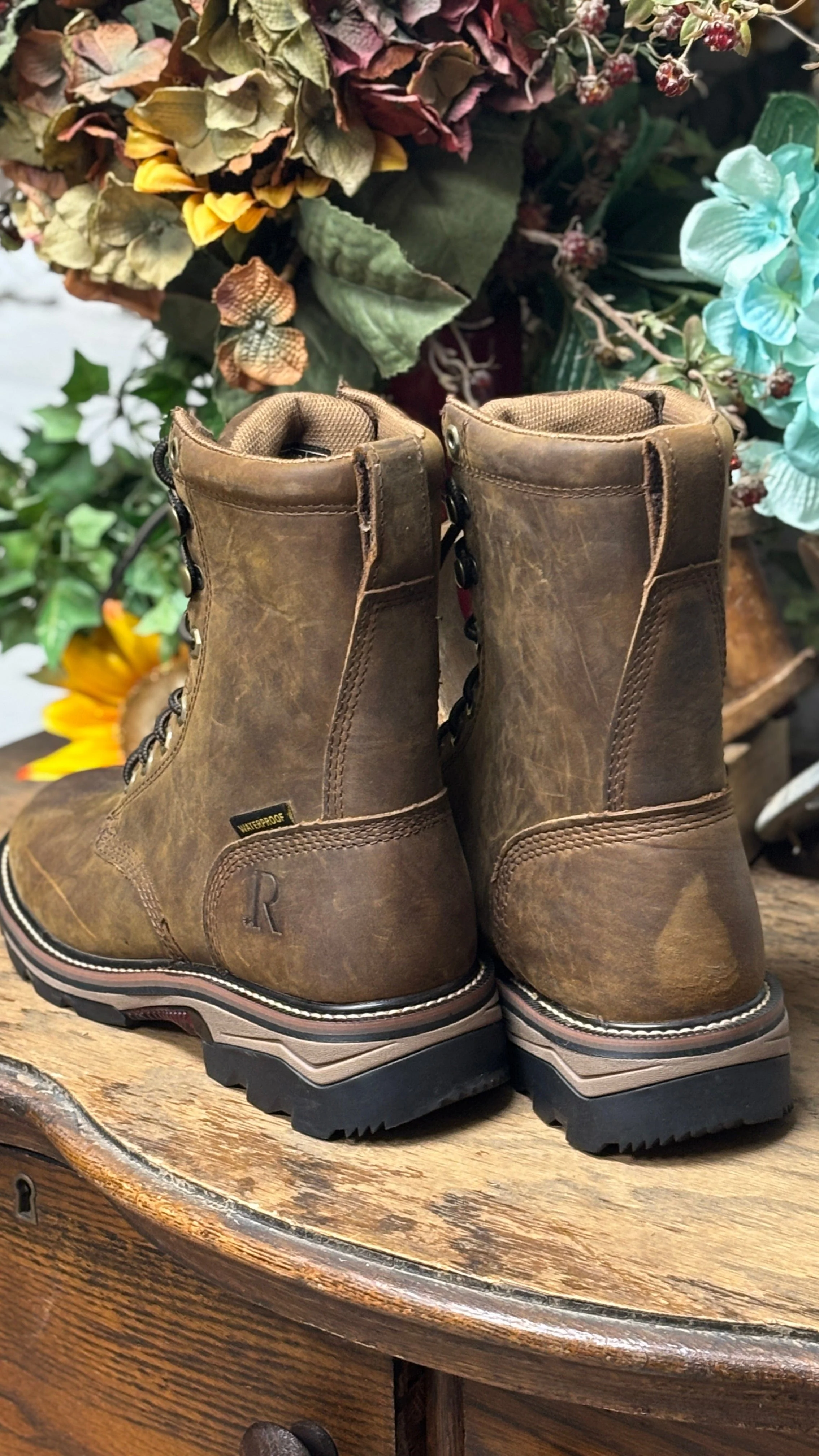 Peanut Lace Up Work Boots ~ Waterproof - Image 5