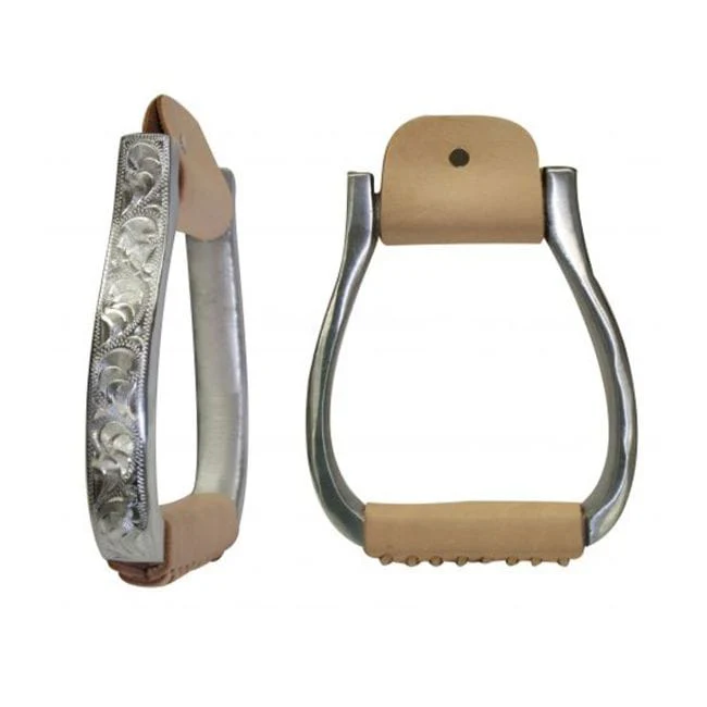 Polished Aluminum Engraved Barrel Stirrups