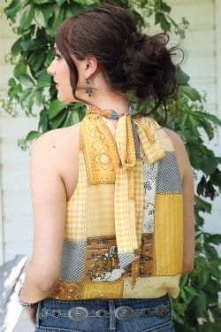Quilt Print Holter Blouse by Cruel Girl - Image 2