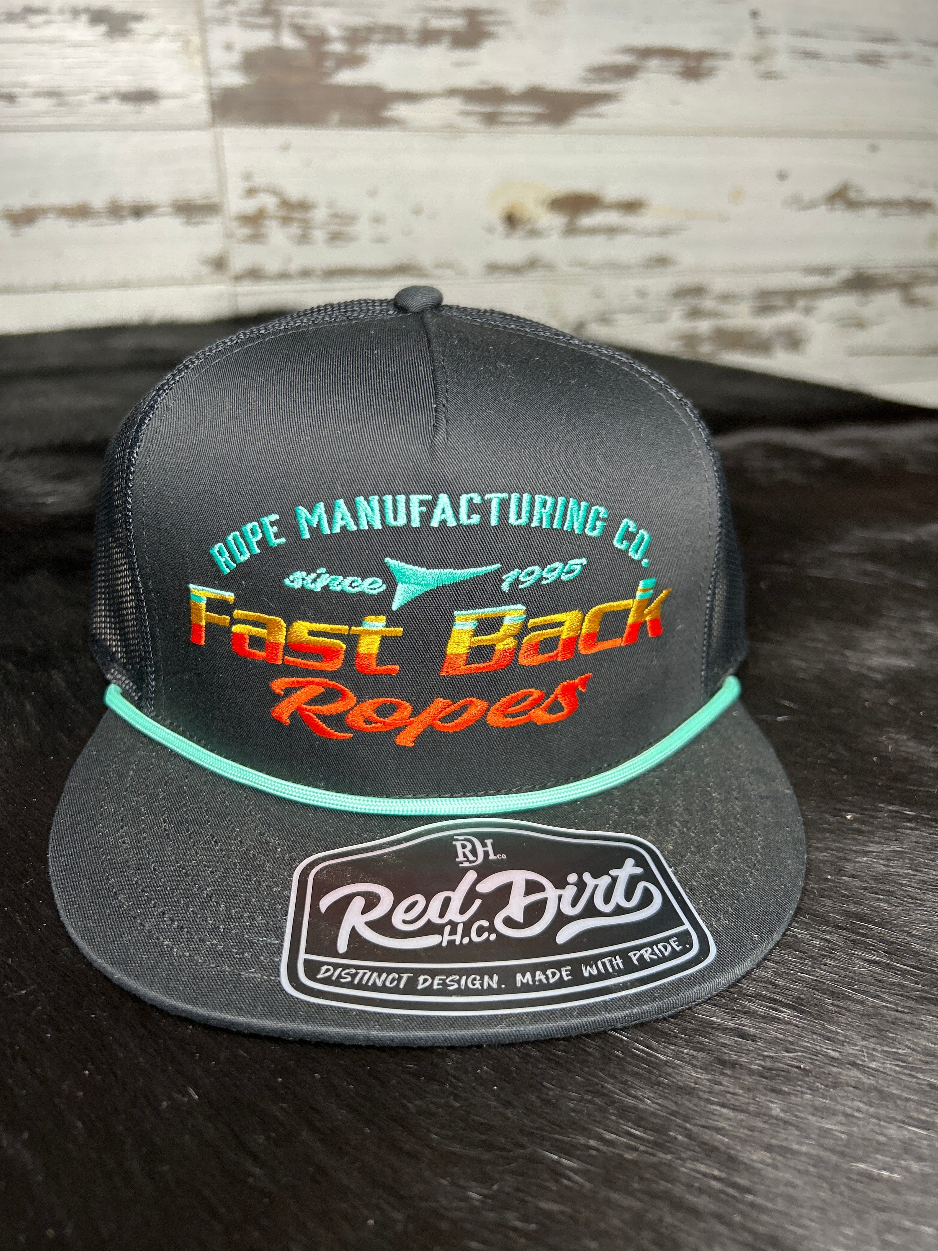 Red Dirt Hat ~ Fast Back Black