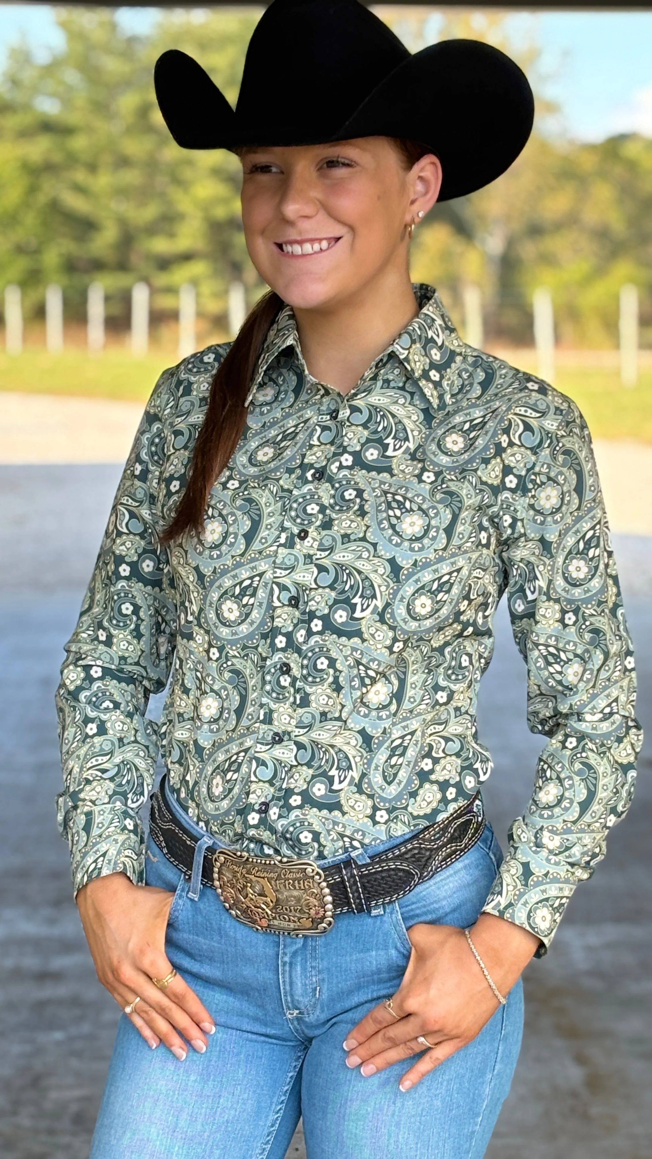 RHC Easy Care Button Down ~ Sage - Image 3