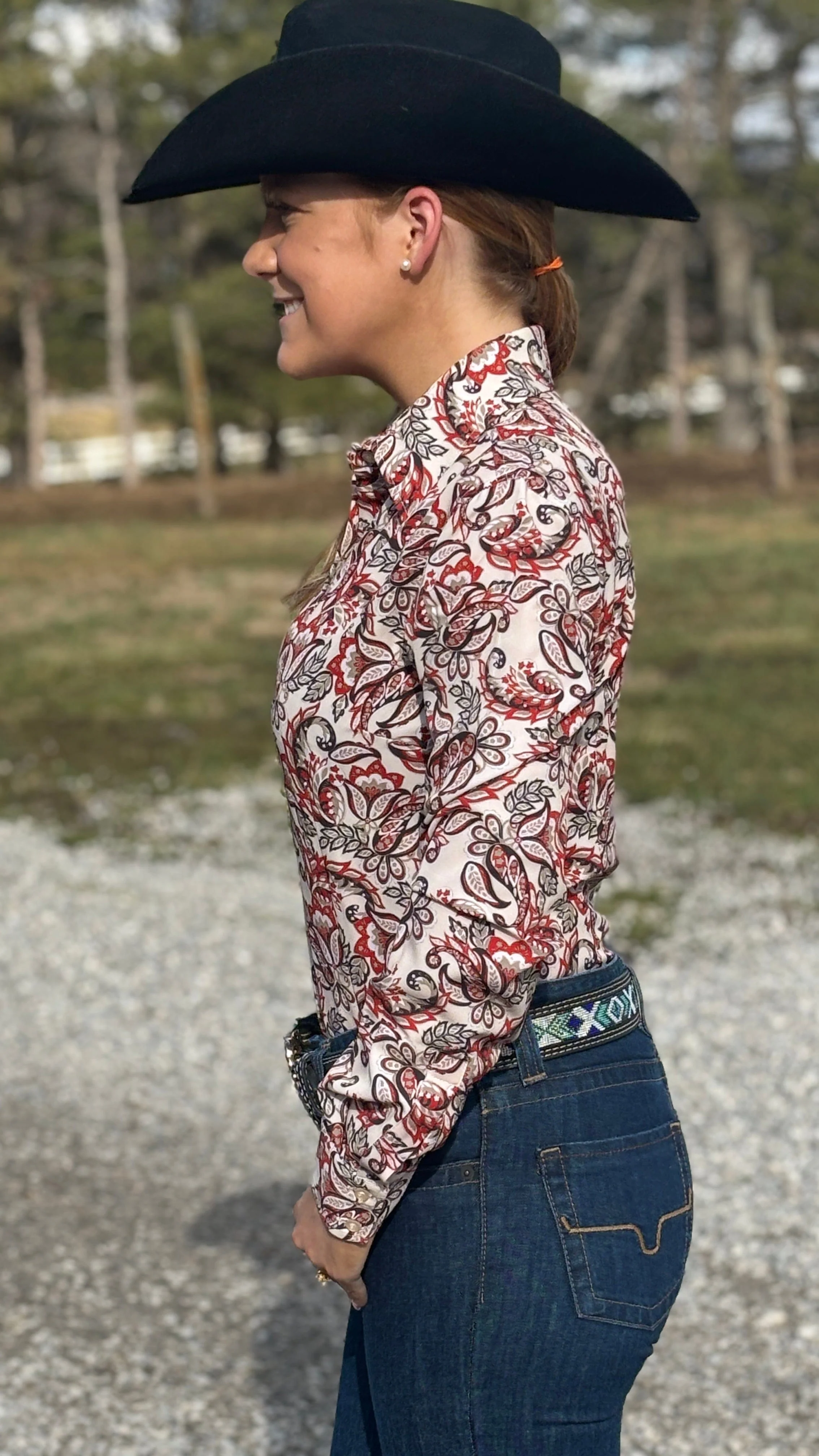 RHC Easy Care Show Shirt ~ Cream Paisley - Image 4