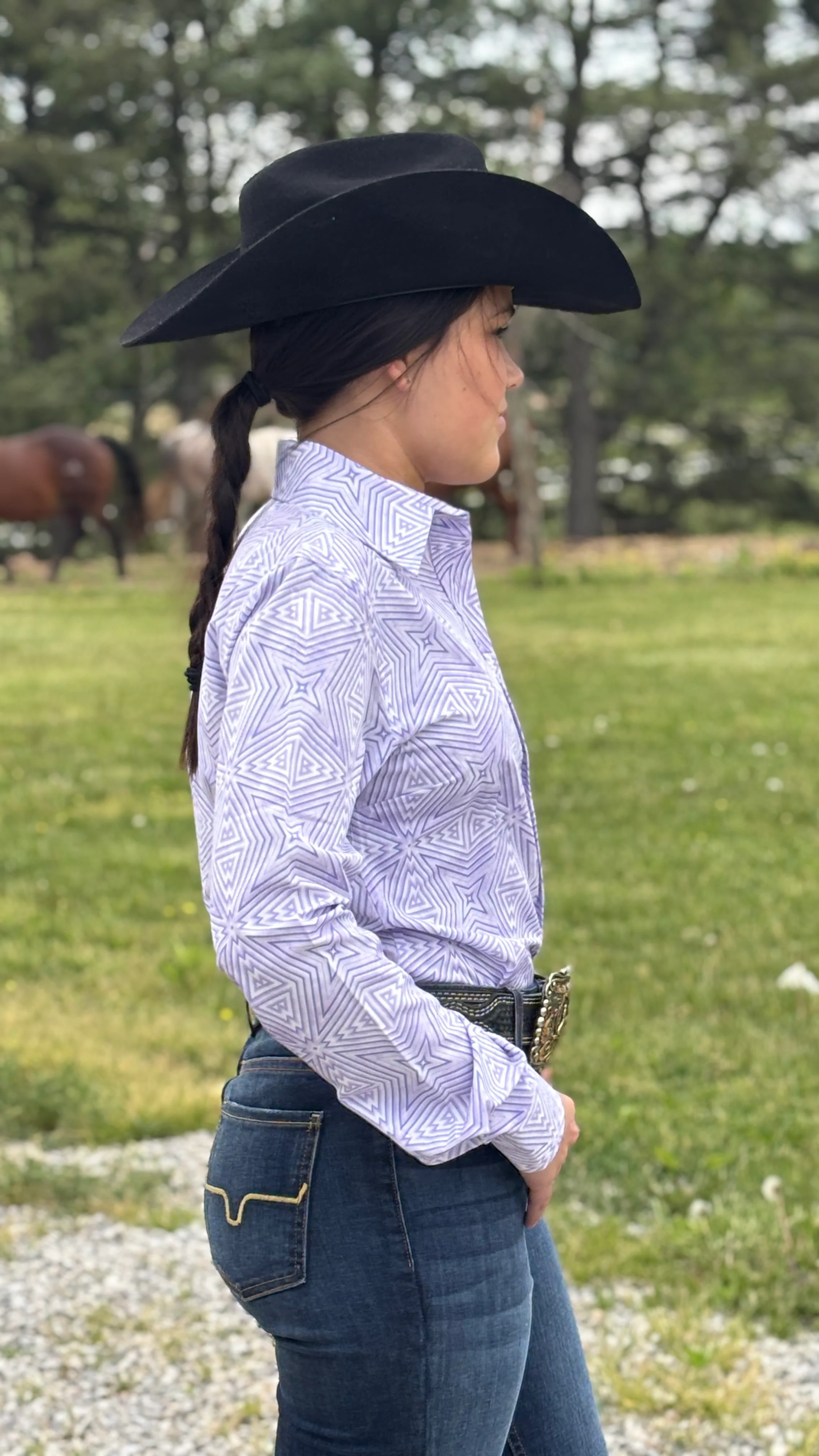 RHC Easy Care Show Shirt ~ Lilac Maze - Image 2
