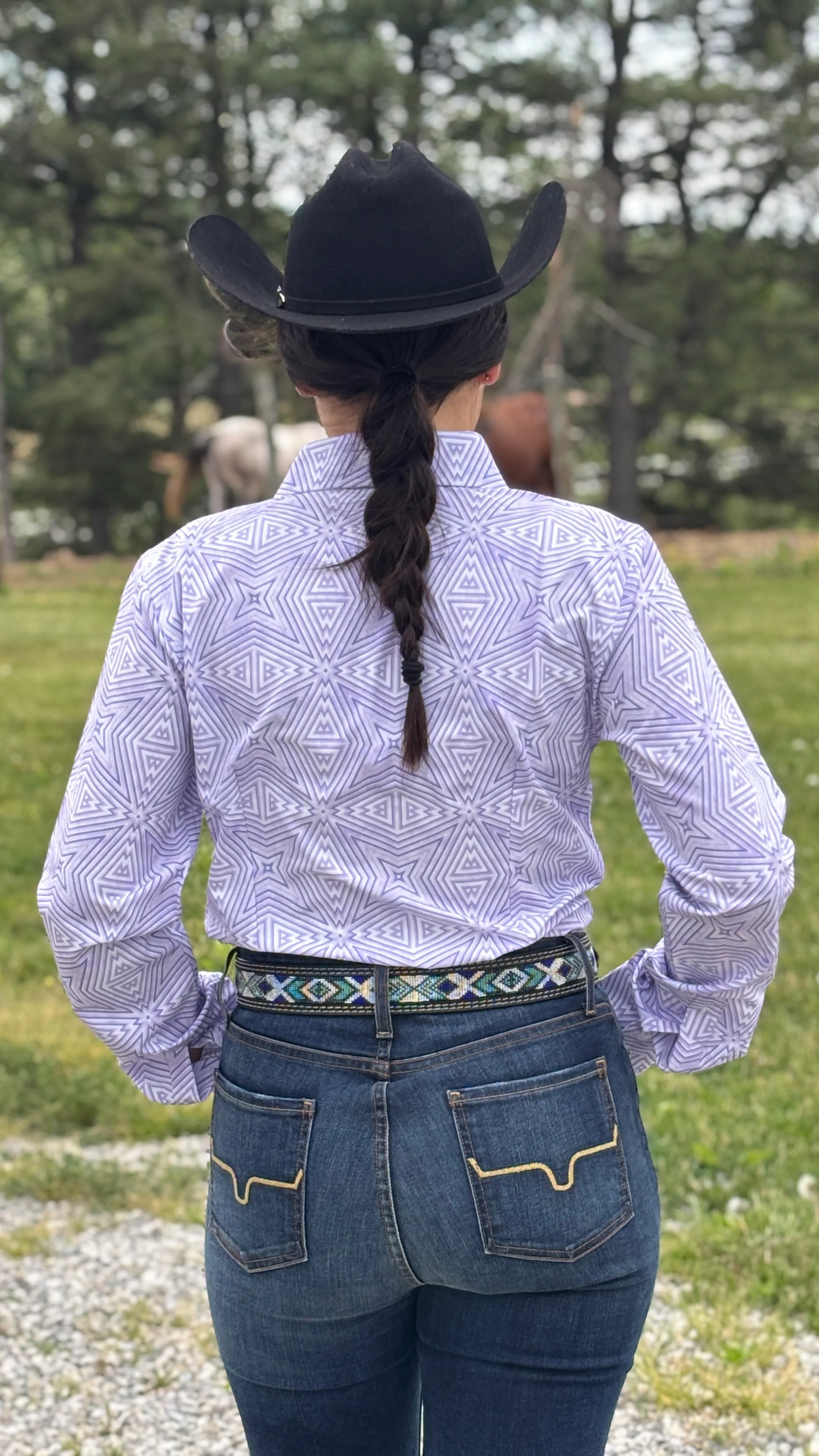 RHC Easy Care Show Shirt ~ Lilac Maze - Image 3