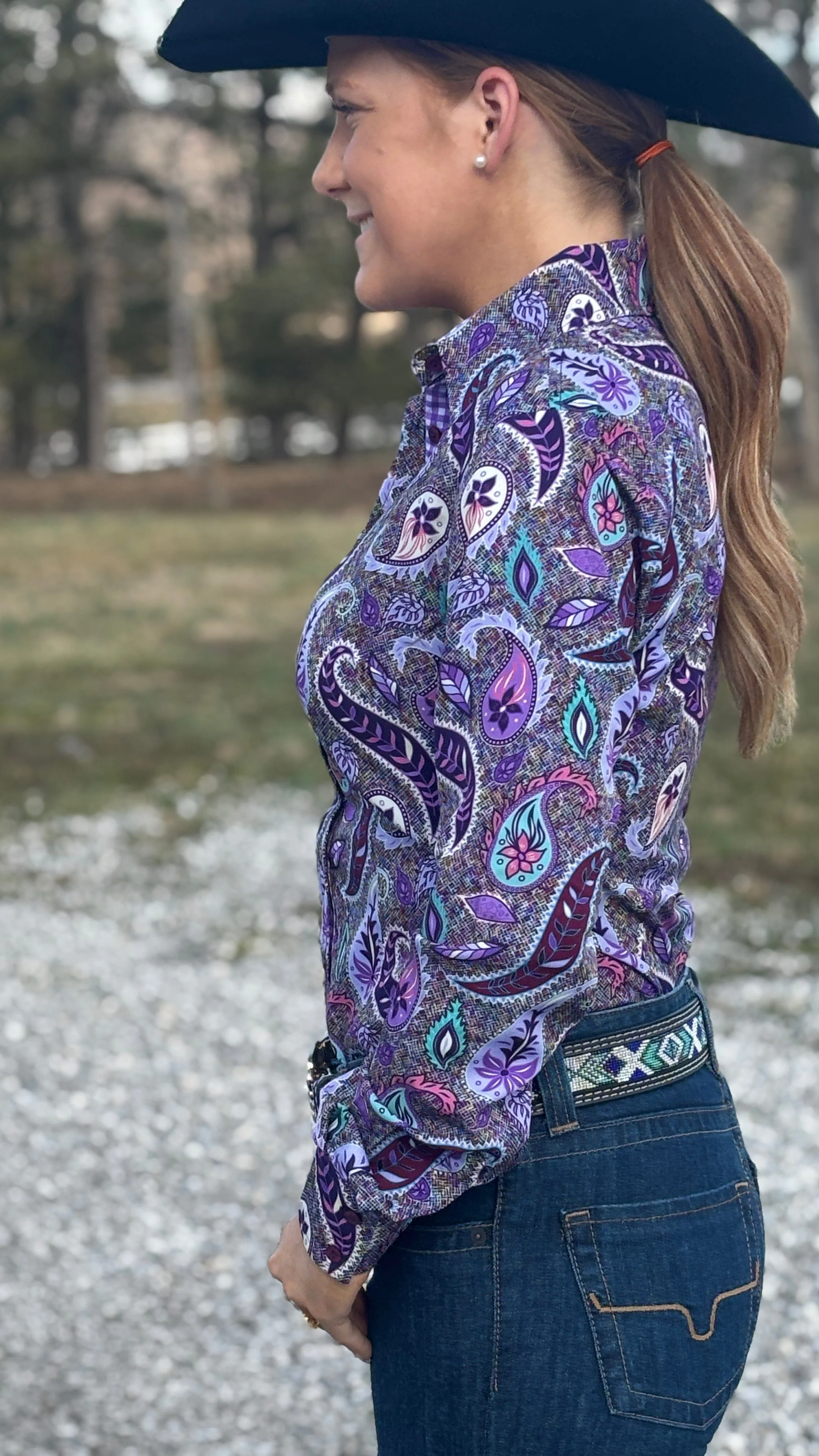 RHC Easy Care Show Shirt ~ Rainbow Paisley - Image 2