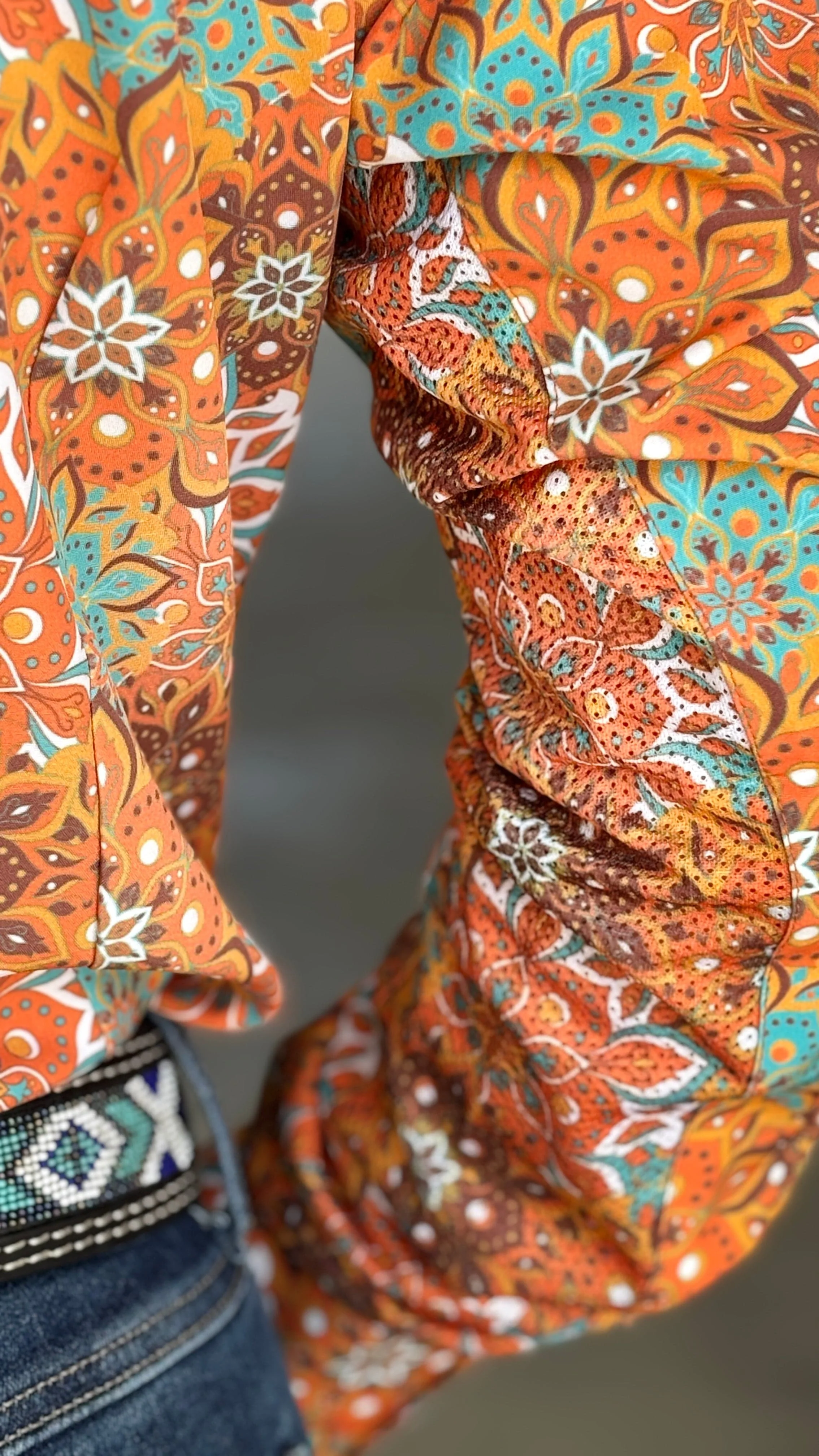 RHC Easy Care W/Mesh Yoke Show Shirt ~ Orange - Image 2