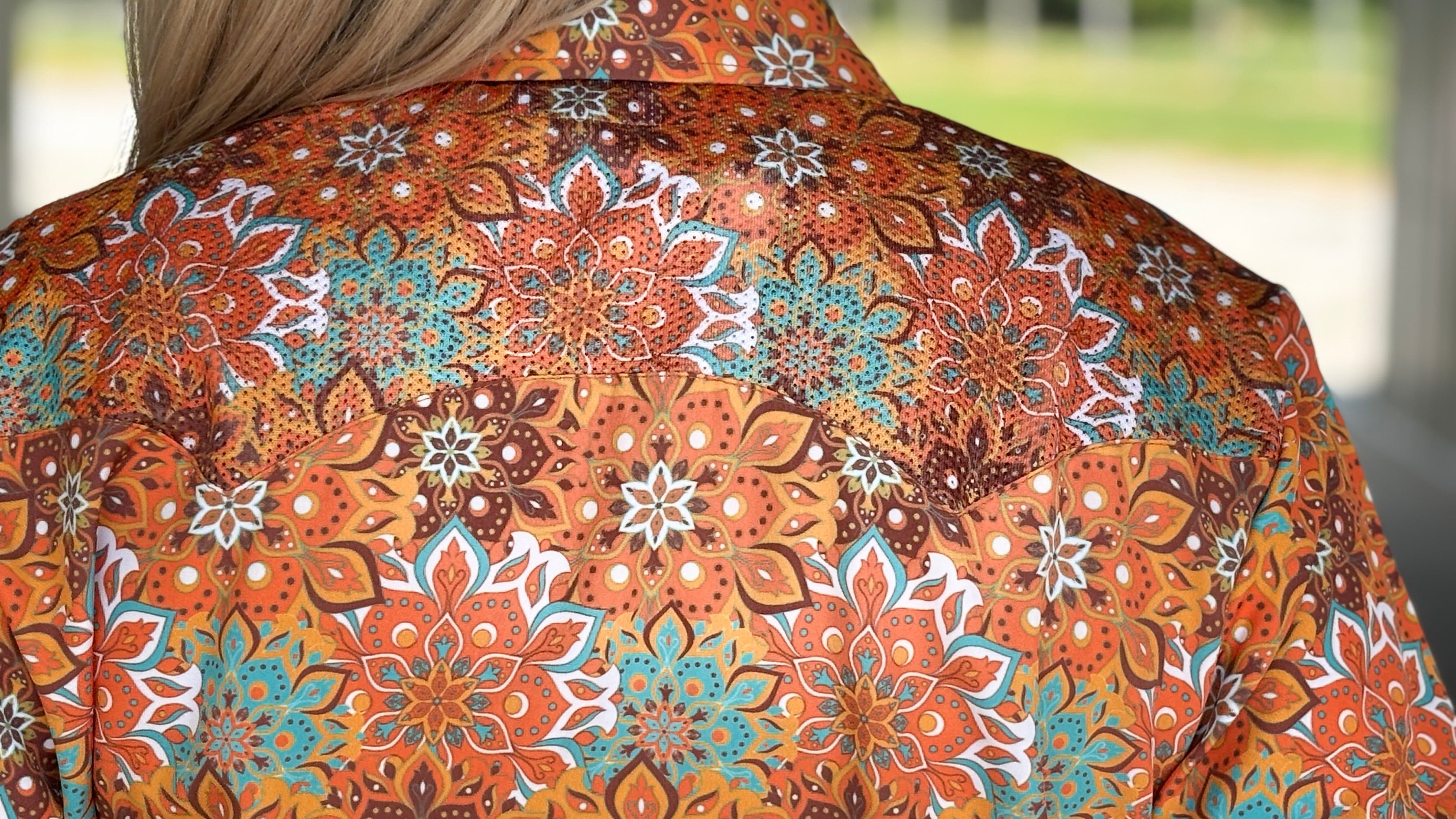 RHC Easy Care W/Mesh Yoke Show Shirt ~ Orange - Image 3
