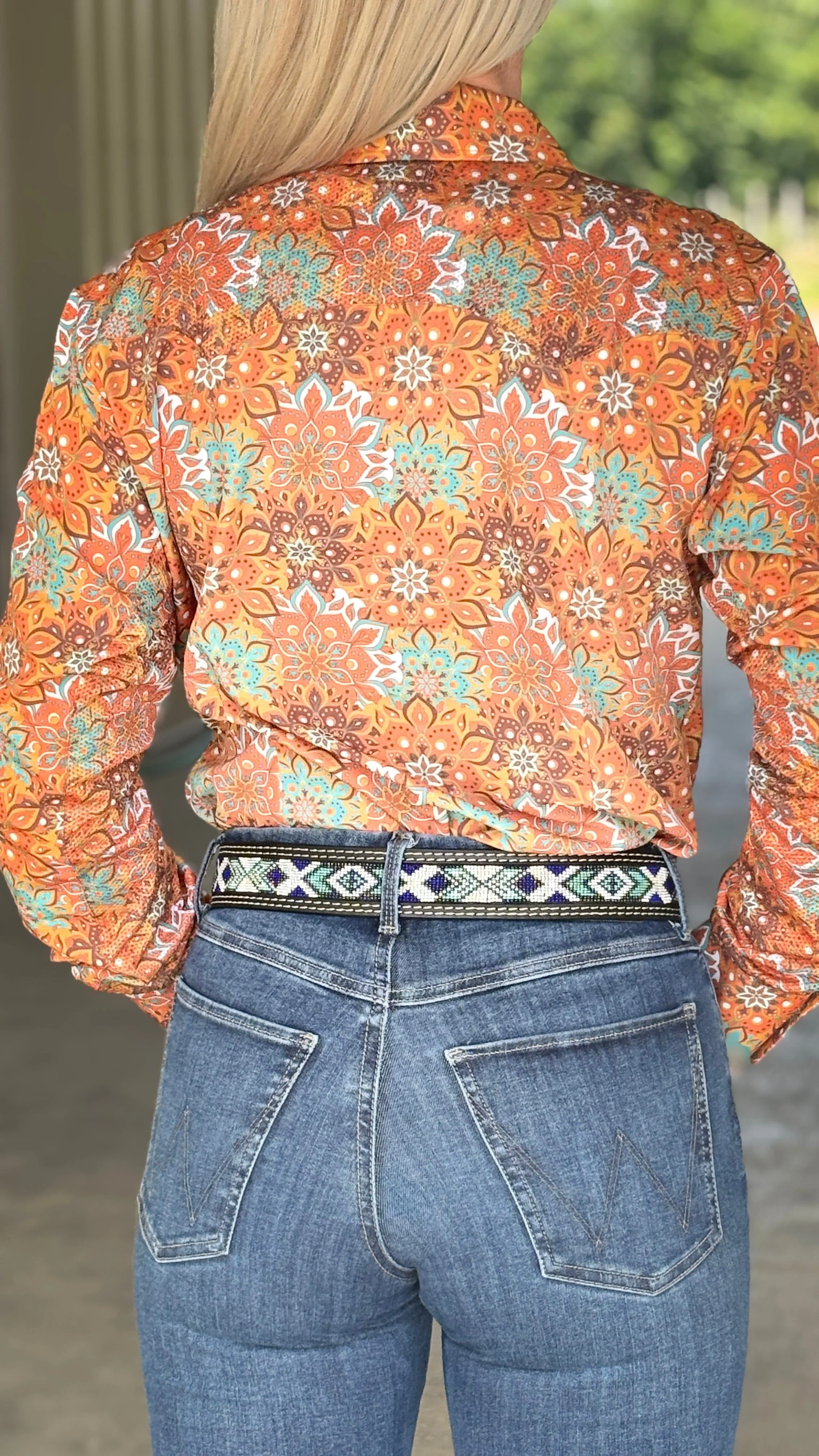 RHC Easy Care W/Mesh Yoke Show Shirt ~ Orange - Image 4