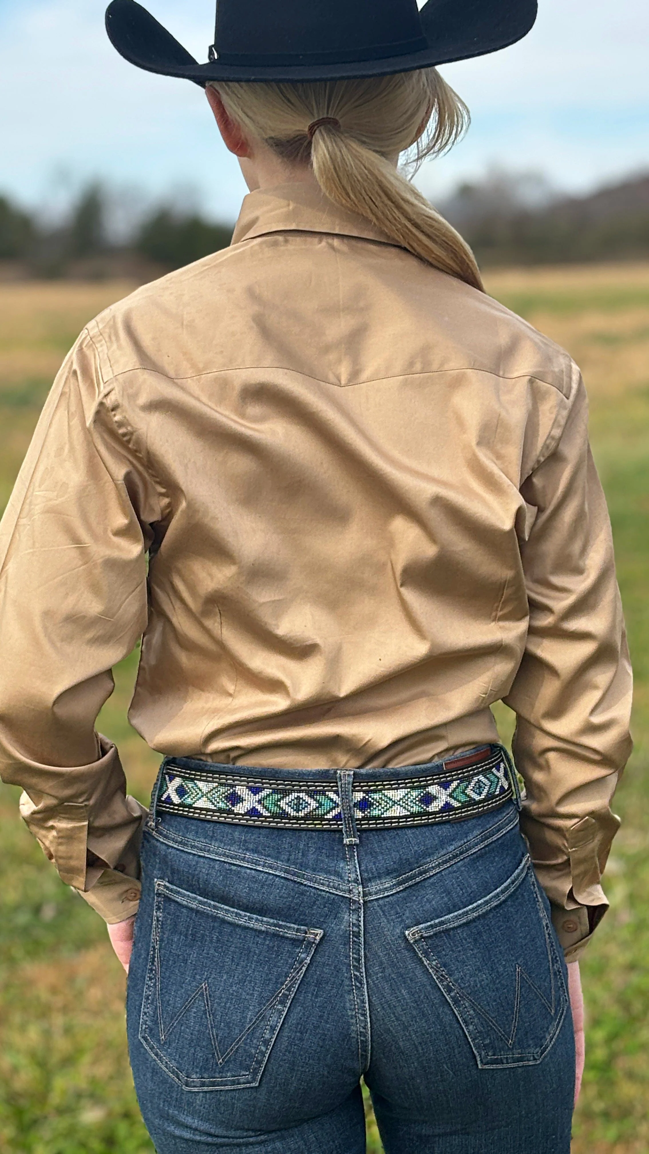 RHC Solid Button Down ~ Tan - Image 2