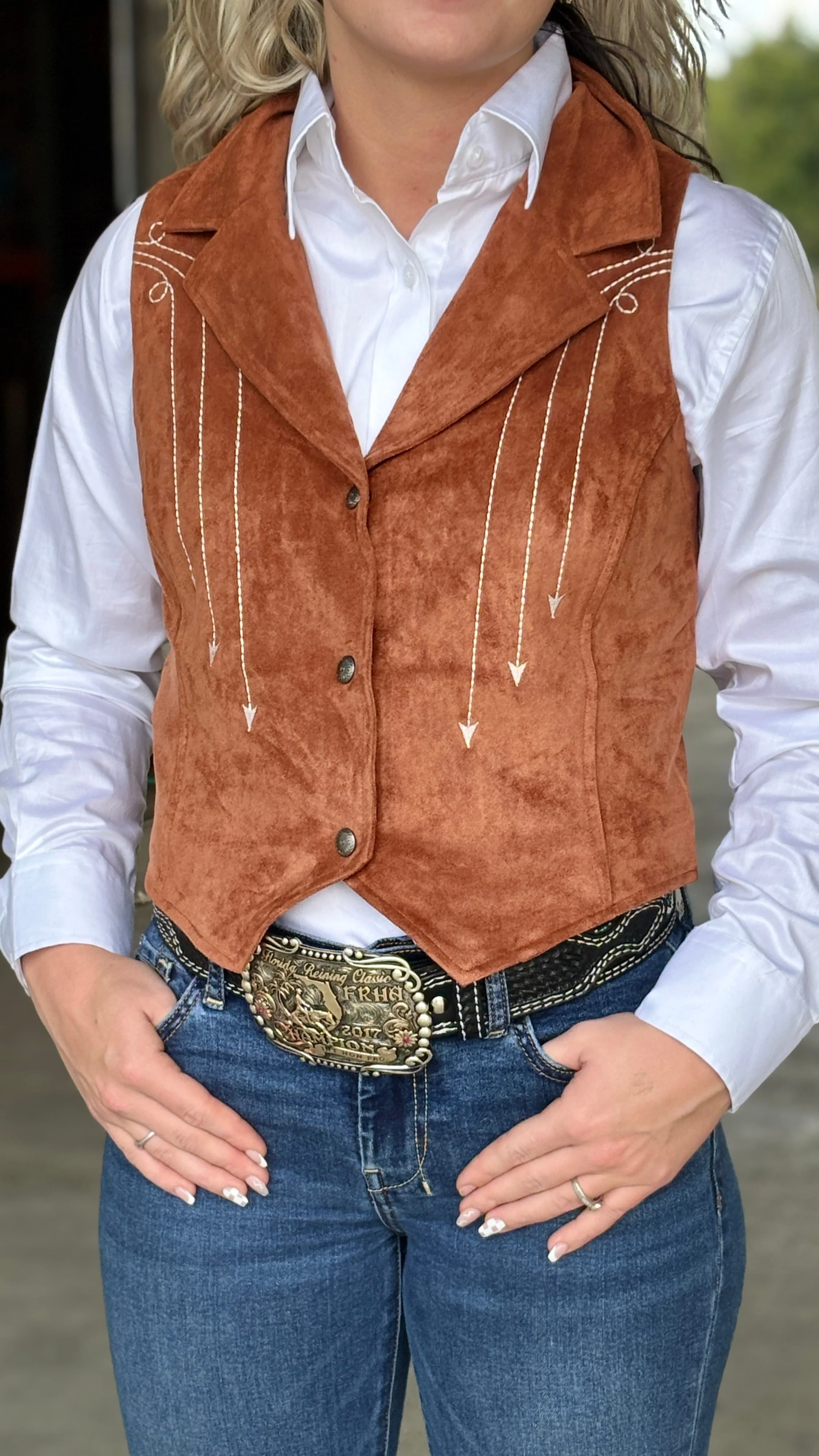 Rock & Roll Cowgirl Embroidered Vest