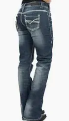 Rope Stitch Embroidered Jean by Rock & Roll