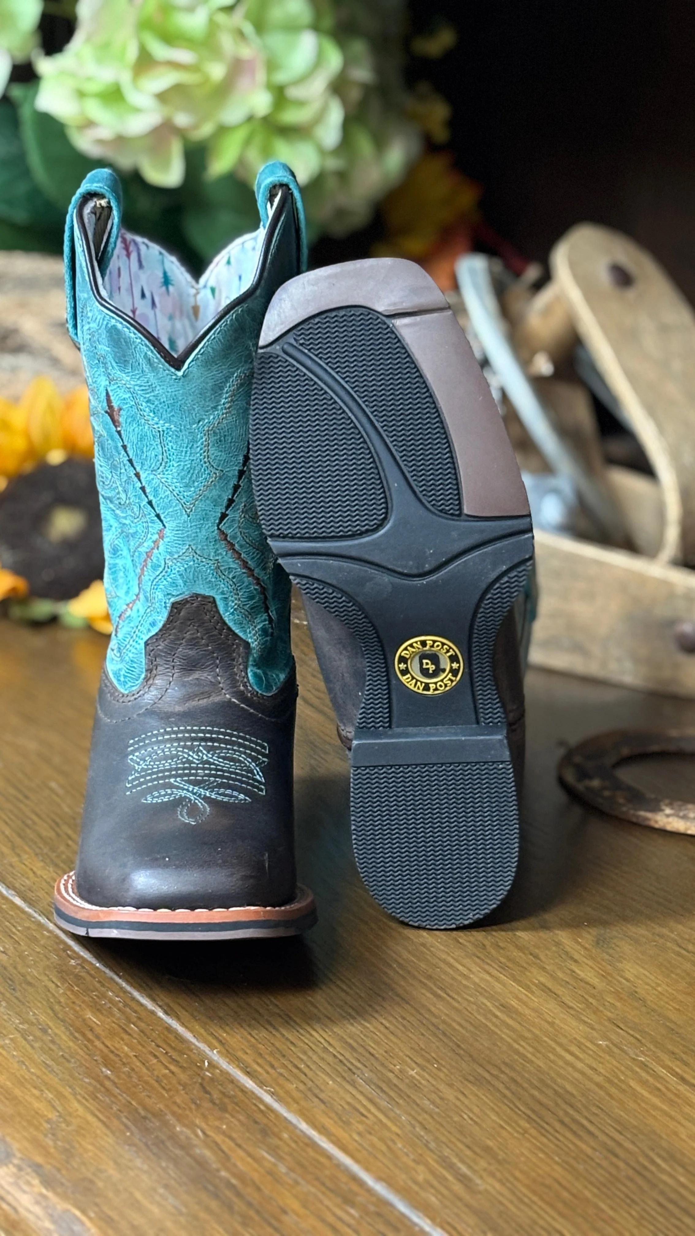 Salina Boots by Dan Post ~ Turquoise - Image 2