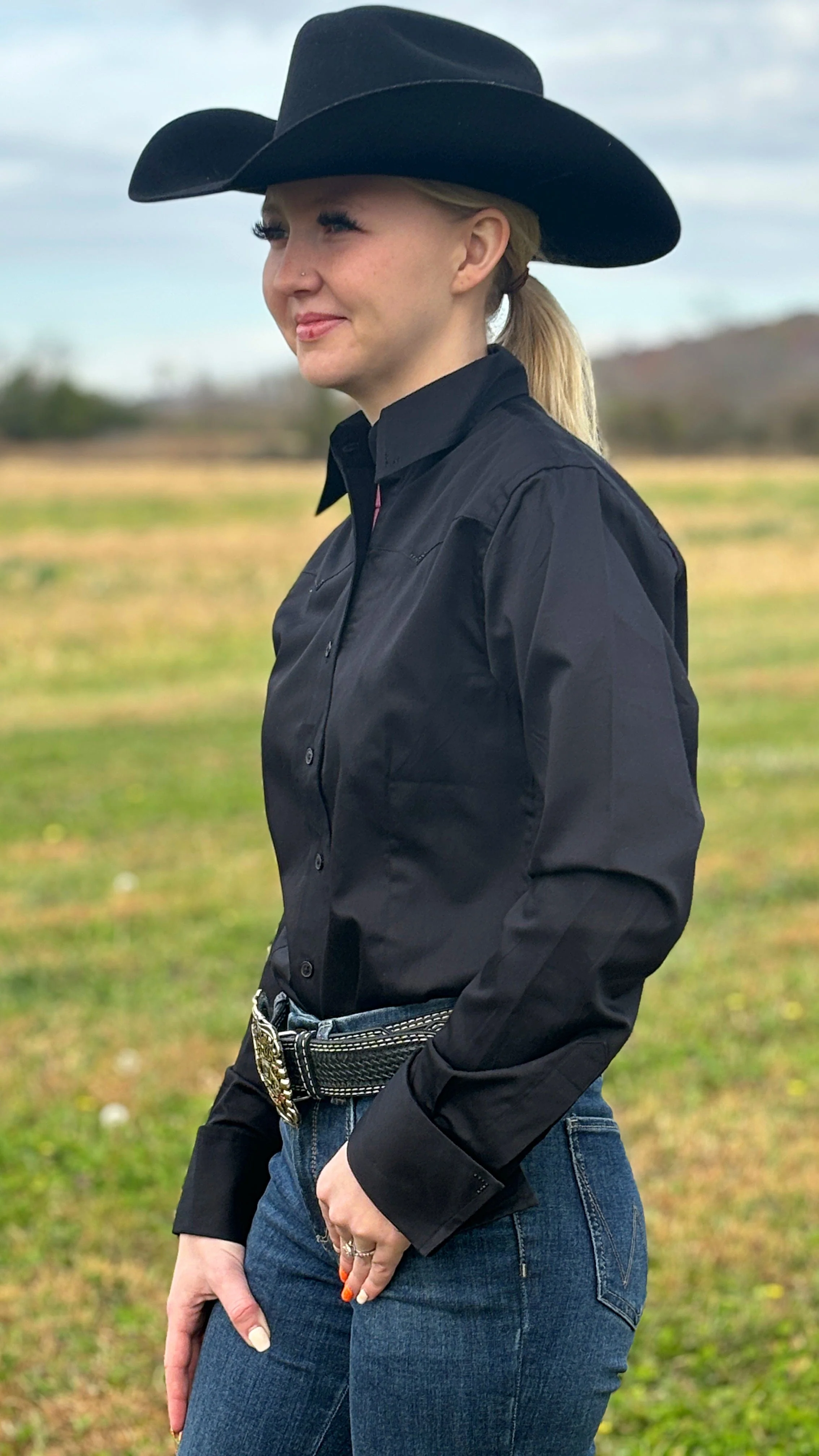 Sateen Solid Shirts ~ Black - Image 3