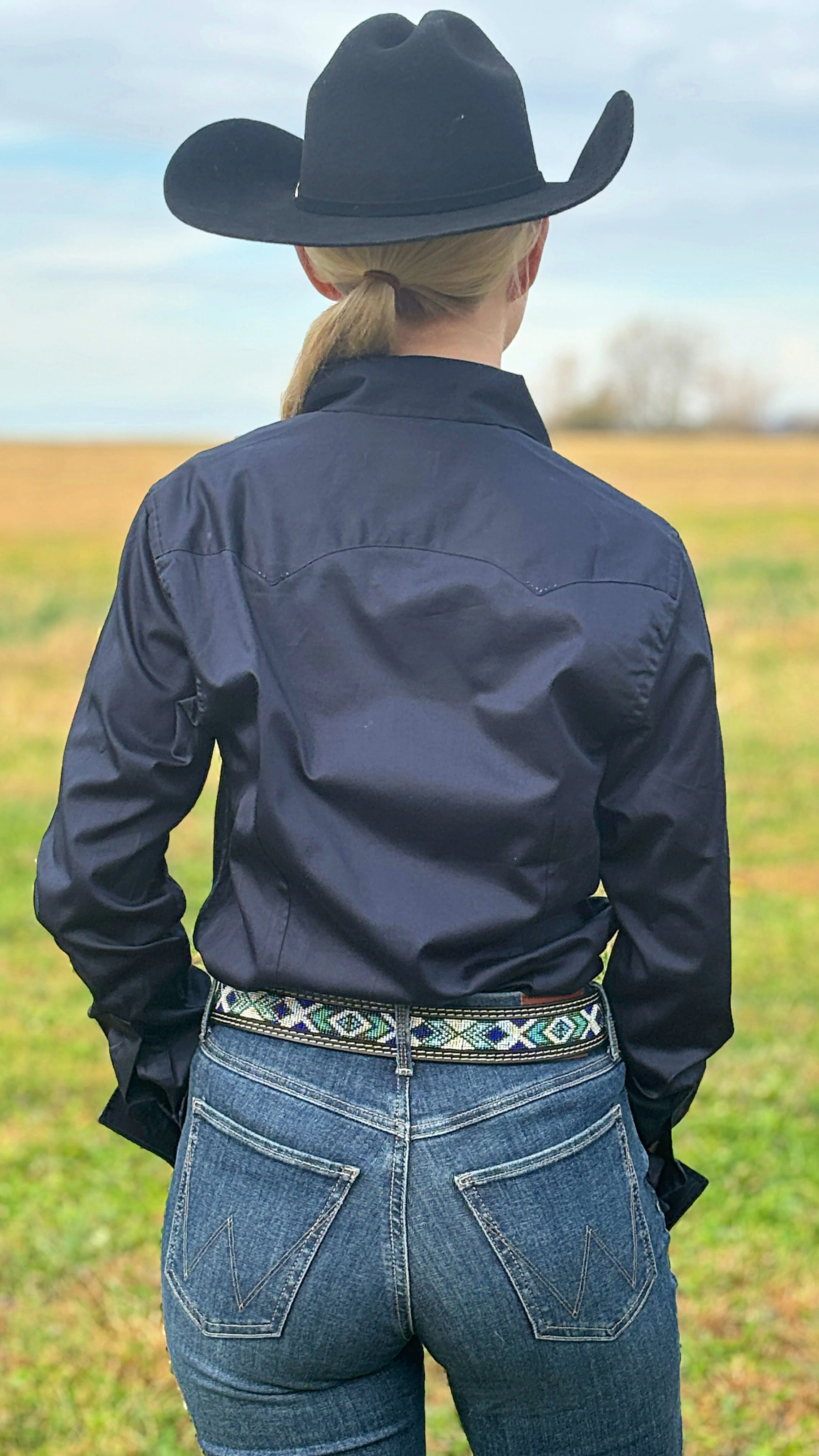 Sateen Solid Shirts ~ Navy - Image 3