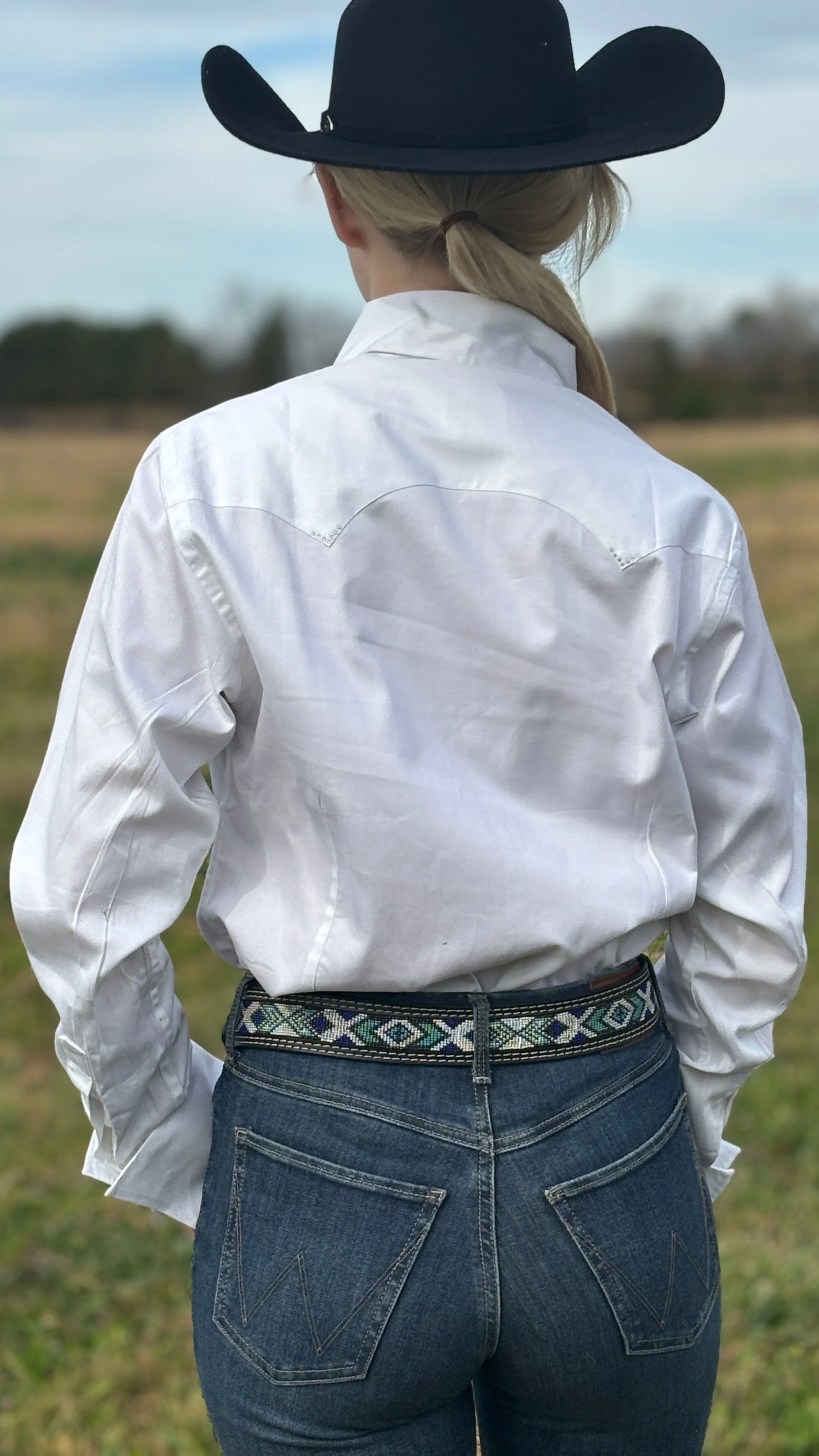 Sateen Solid Shirts ~ White - Image 3