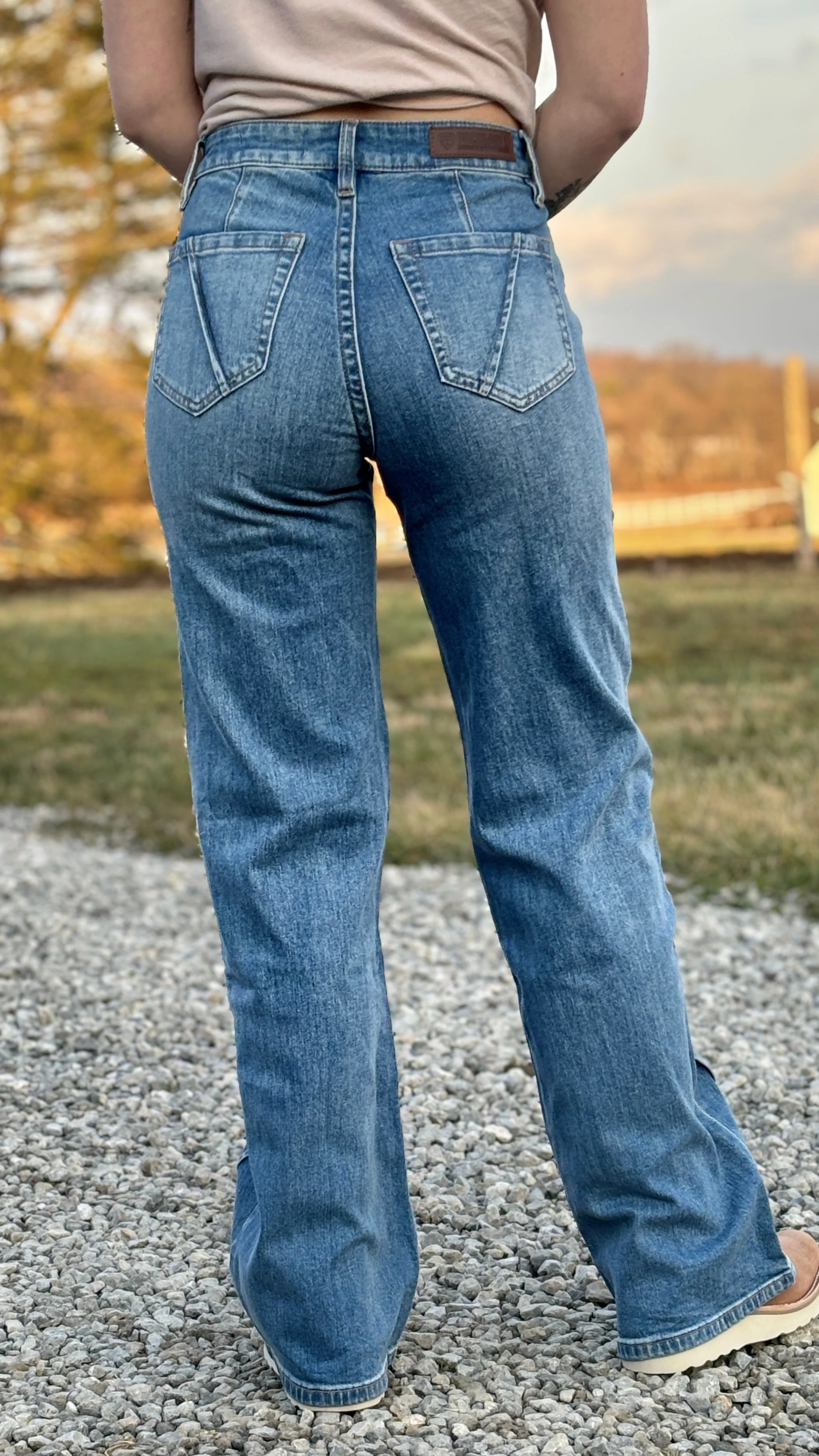 Seam Detail Wild Leg Jean by Rock & Roll - Image 3