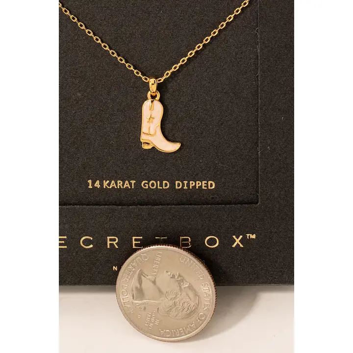 Secret Box Charm Necklace ~ Boot