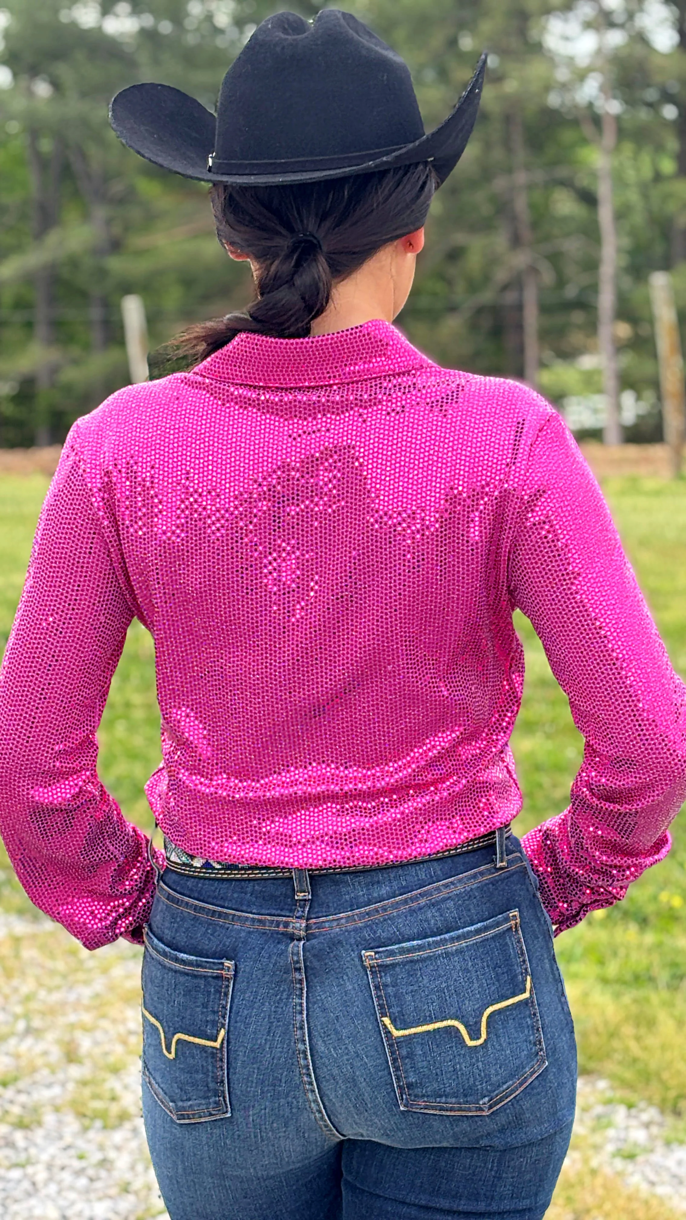 Sequin Pullover Button Up - Image 3