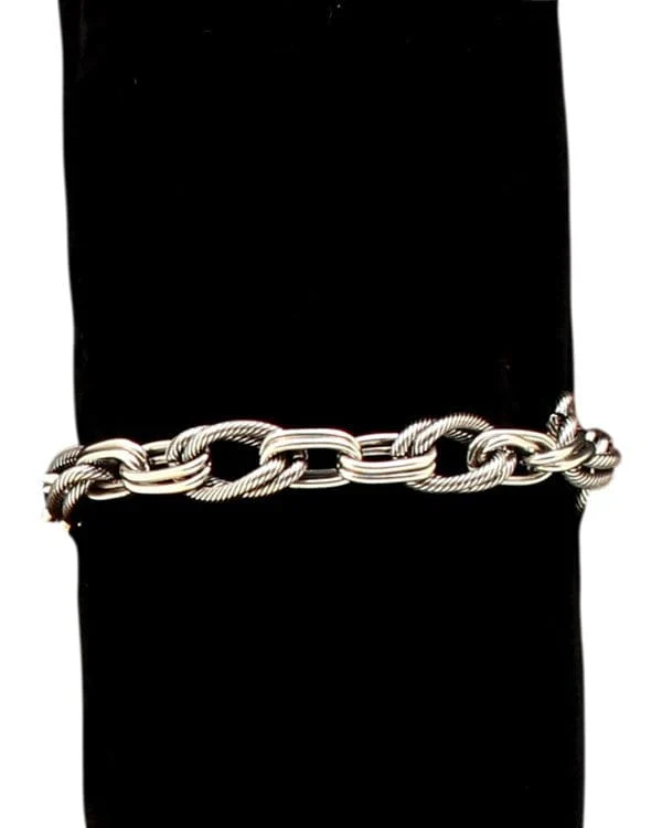 Silver Strike Bracelet ~ Rope Link