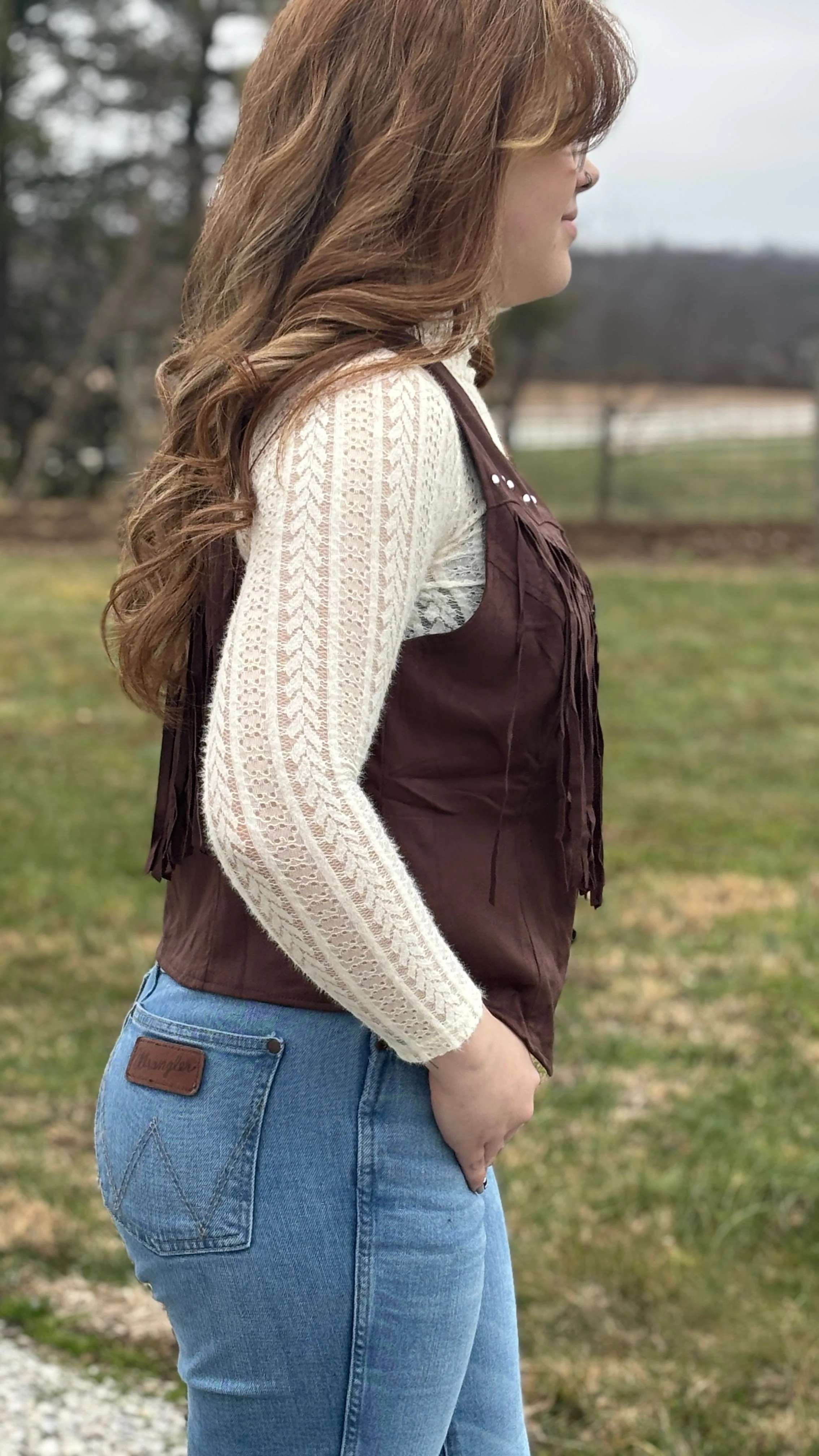 Soft Knit Lace High Neck Layering Top - Image 2