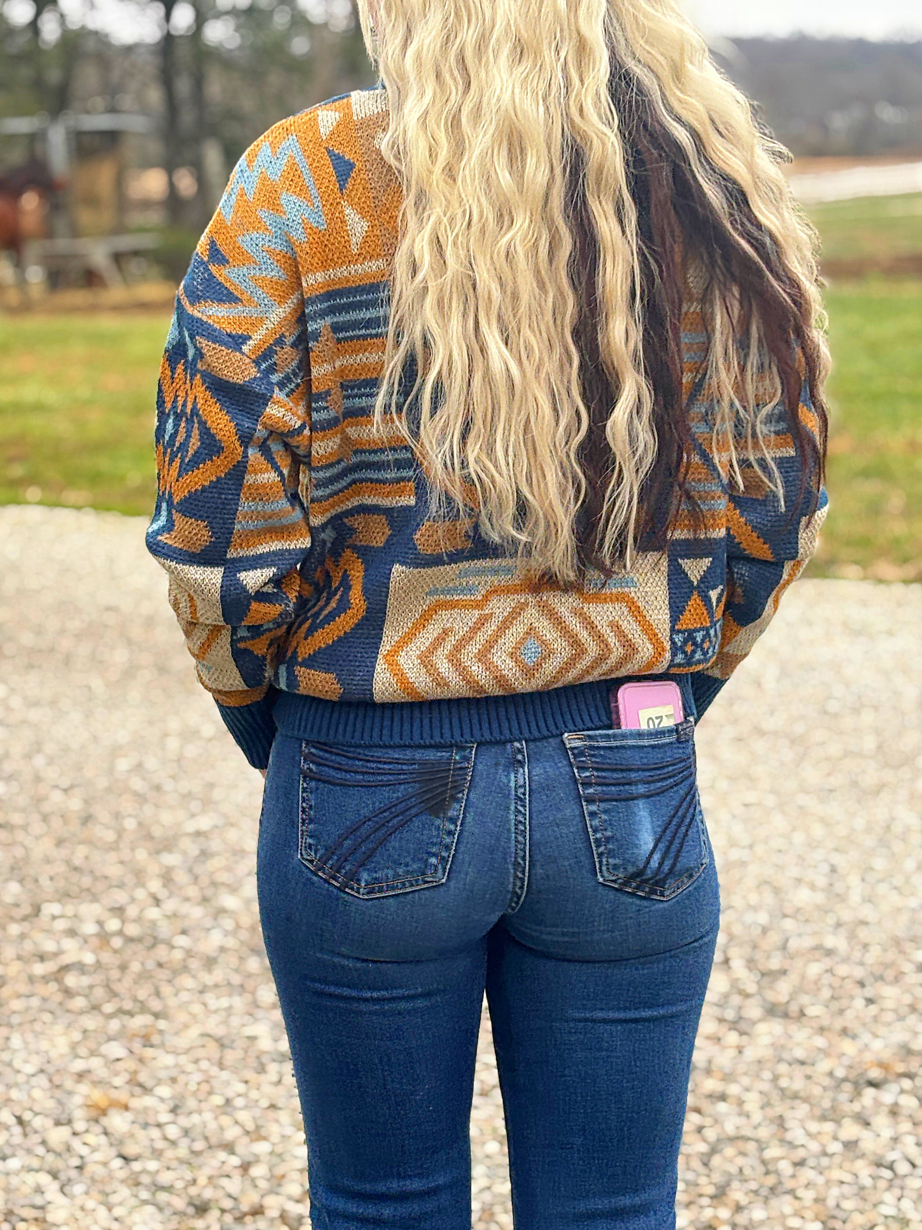 Aztec Patchwork Sweater by Panhandle - Image 3