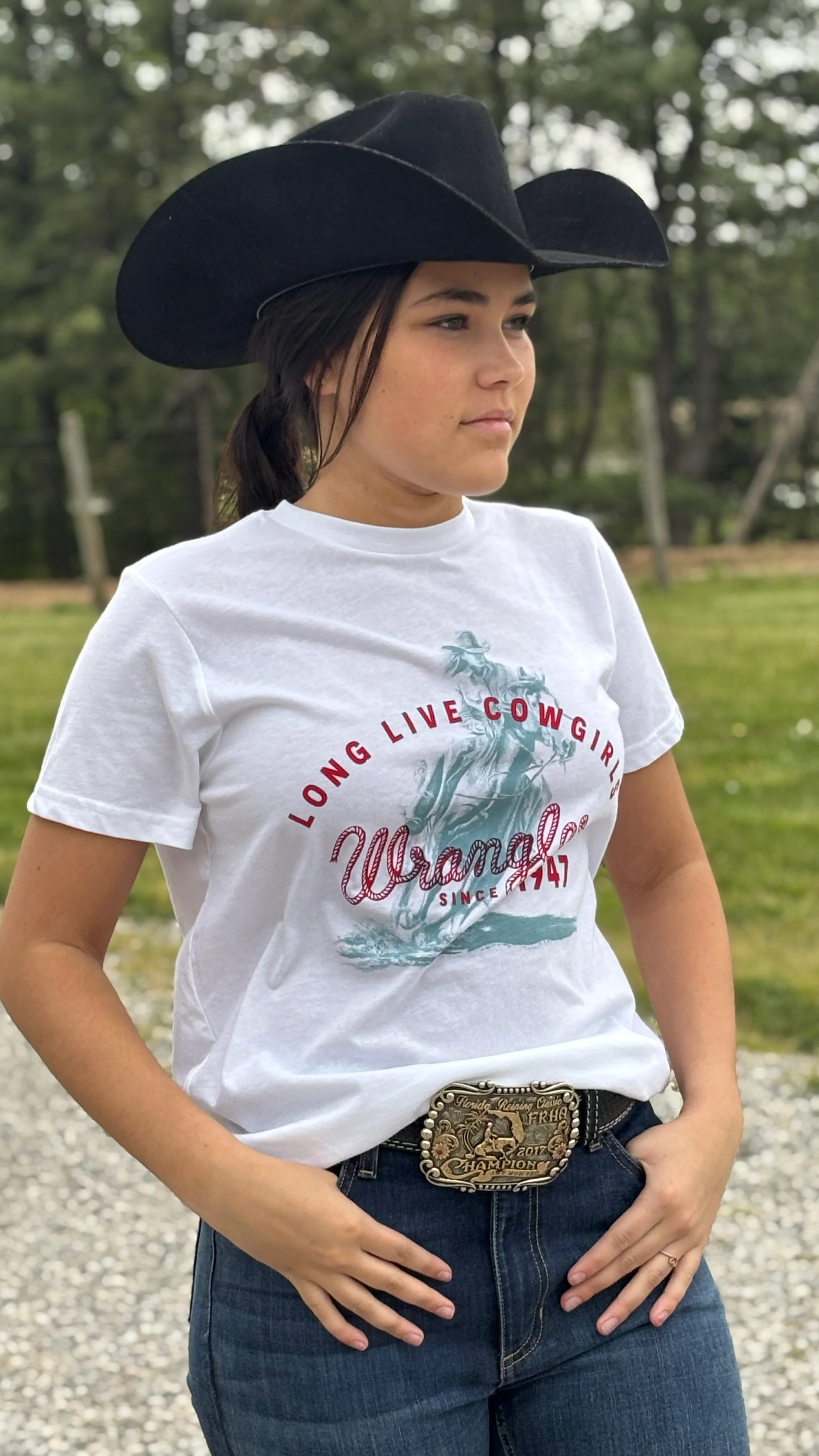 Sprinting Cowgirl Tee by Wrangler