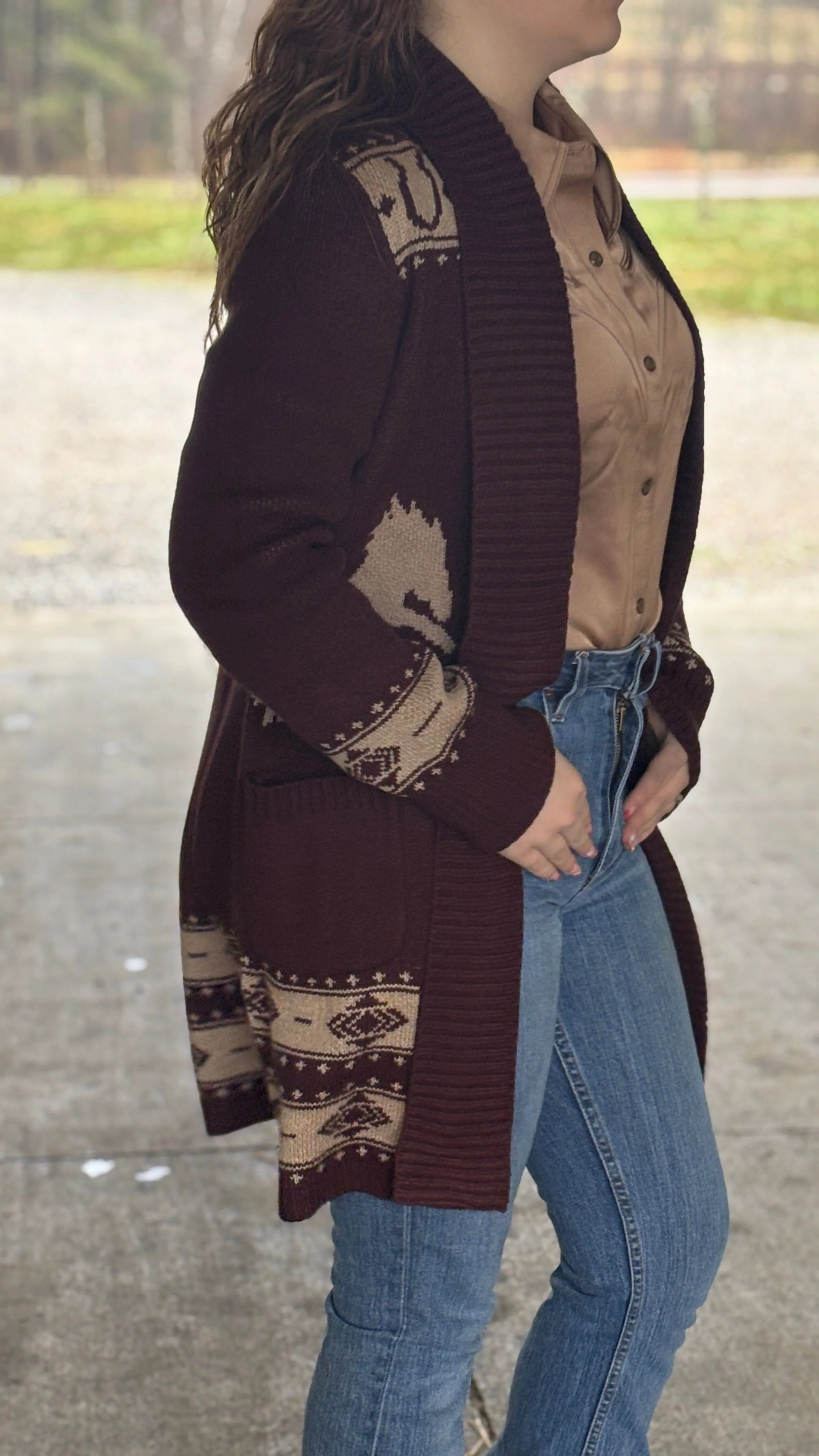 Stallion Knit Cardigan by Panhandle - Image 2