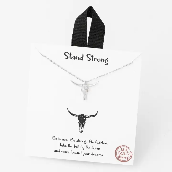 Stand Strong Longhorn Pendant Necklace - Image 2
