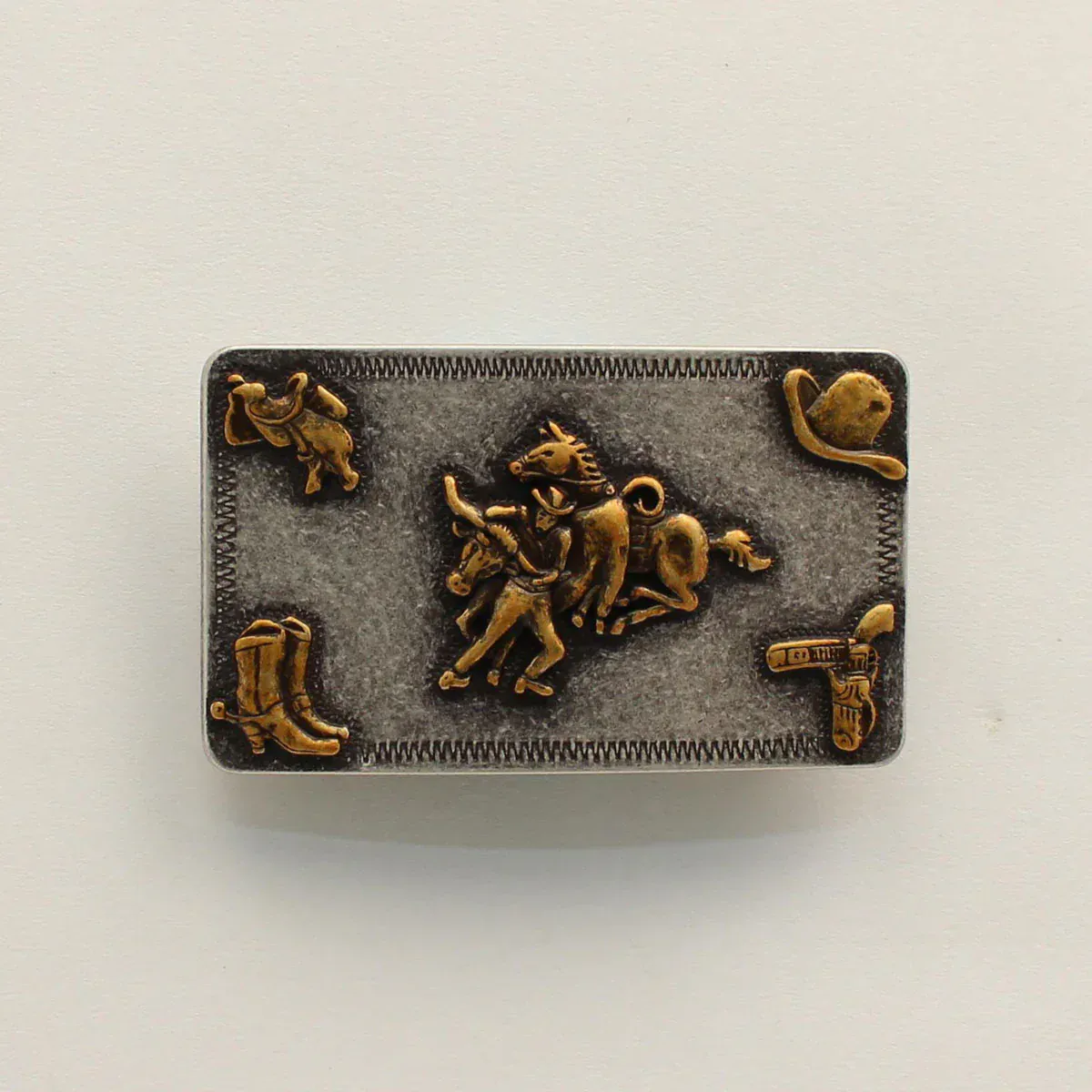 Steer Wrestling Belt Buckle