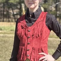 Studded Microsuede Vest by Rock & Roll - Image 2