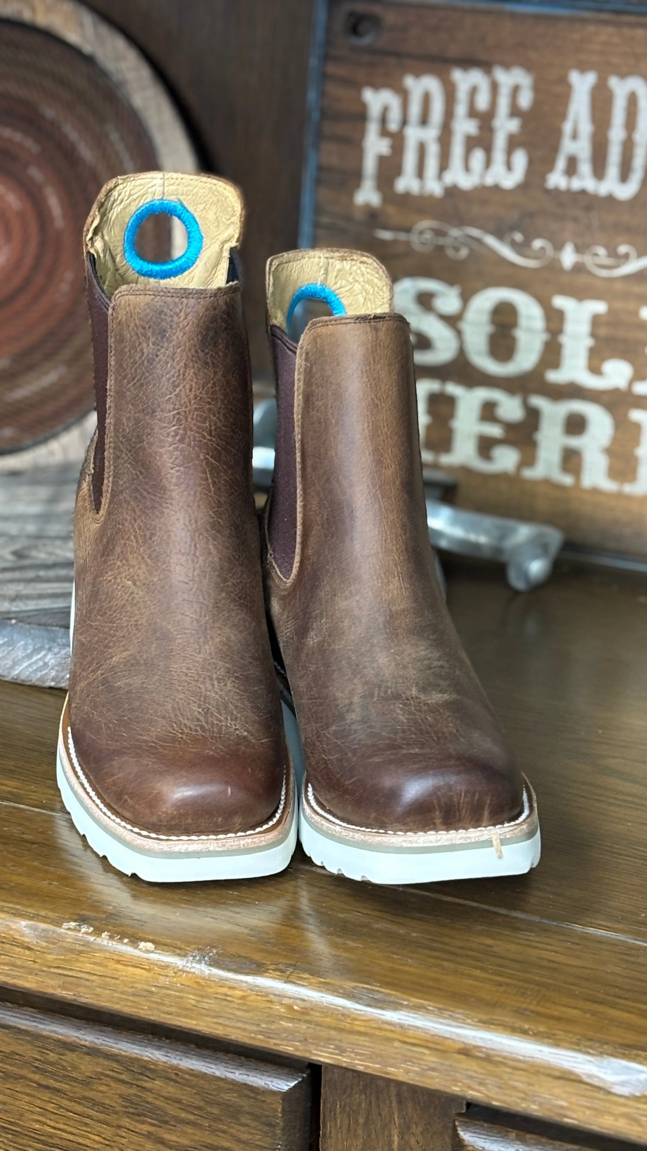 Swedge Distress Bison Boots by Macie Bean - Image 2