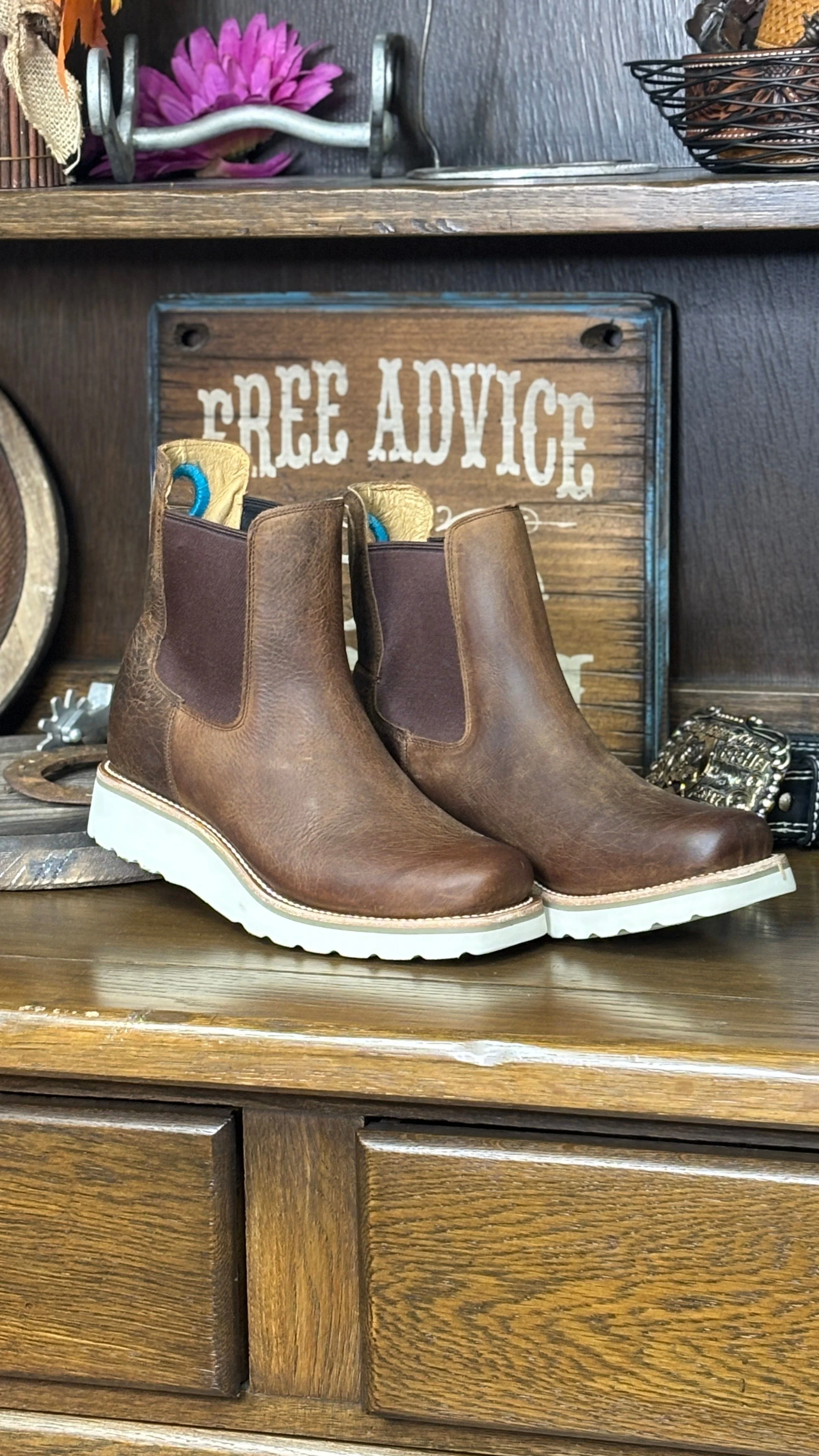 Swedge Distress Bison Boots by Macie Bean - Image 4