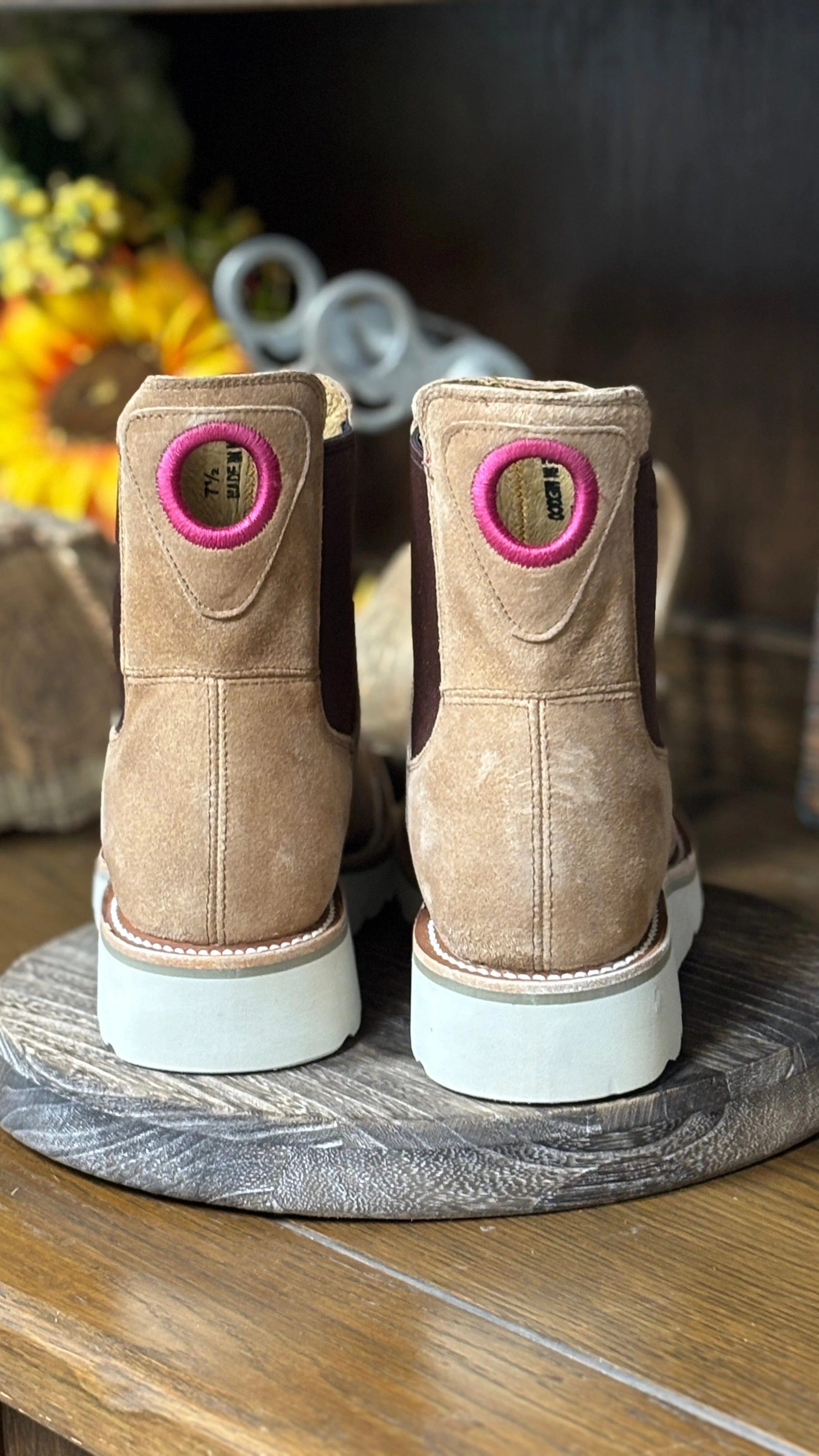 Swedge Tobacco Suede Boots by Macie Bean - Image 3