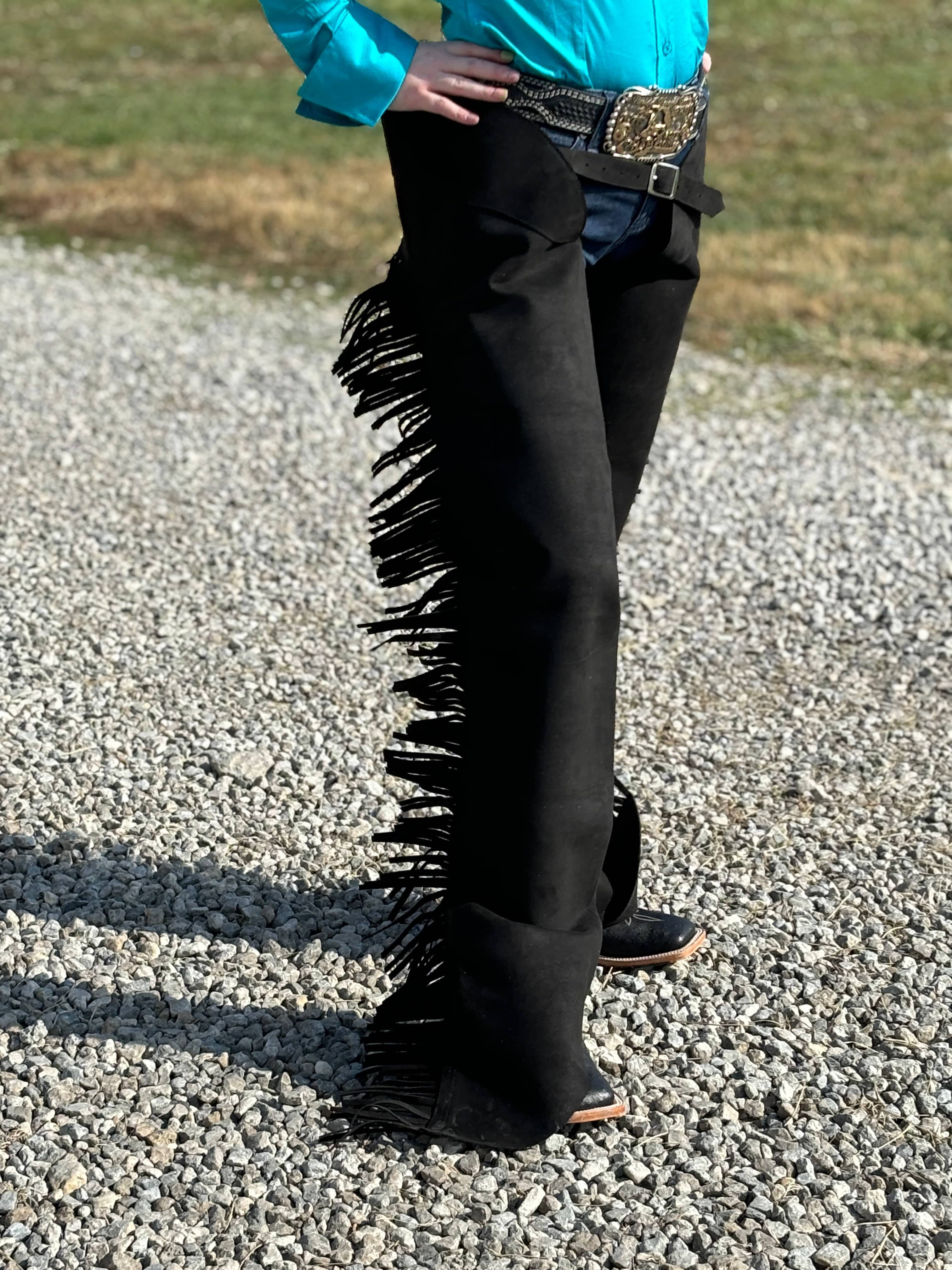 Synthetic Equitation Chaps ~ Black - Image 3